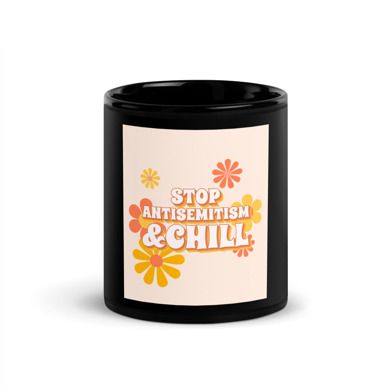 Chill Retro | Antisemitism | Black Glossy Mug