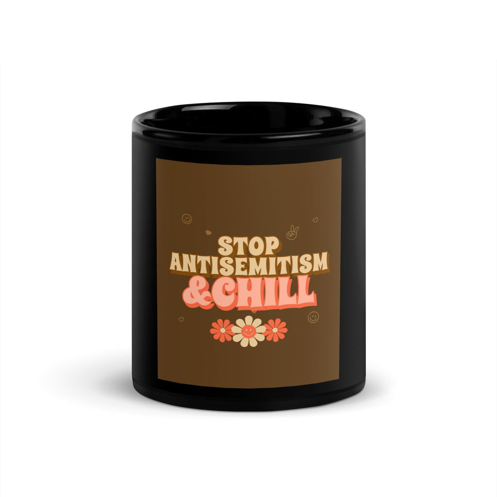 Chill Retro | Antisemitism | Black Glossy Mug