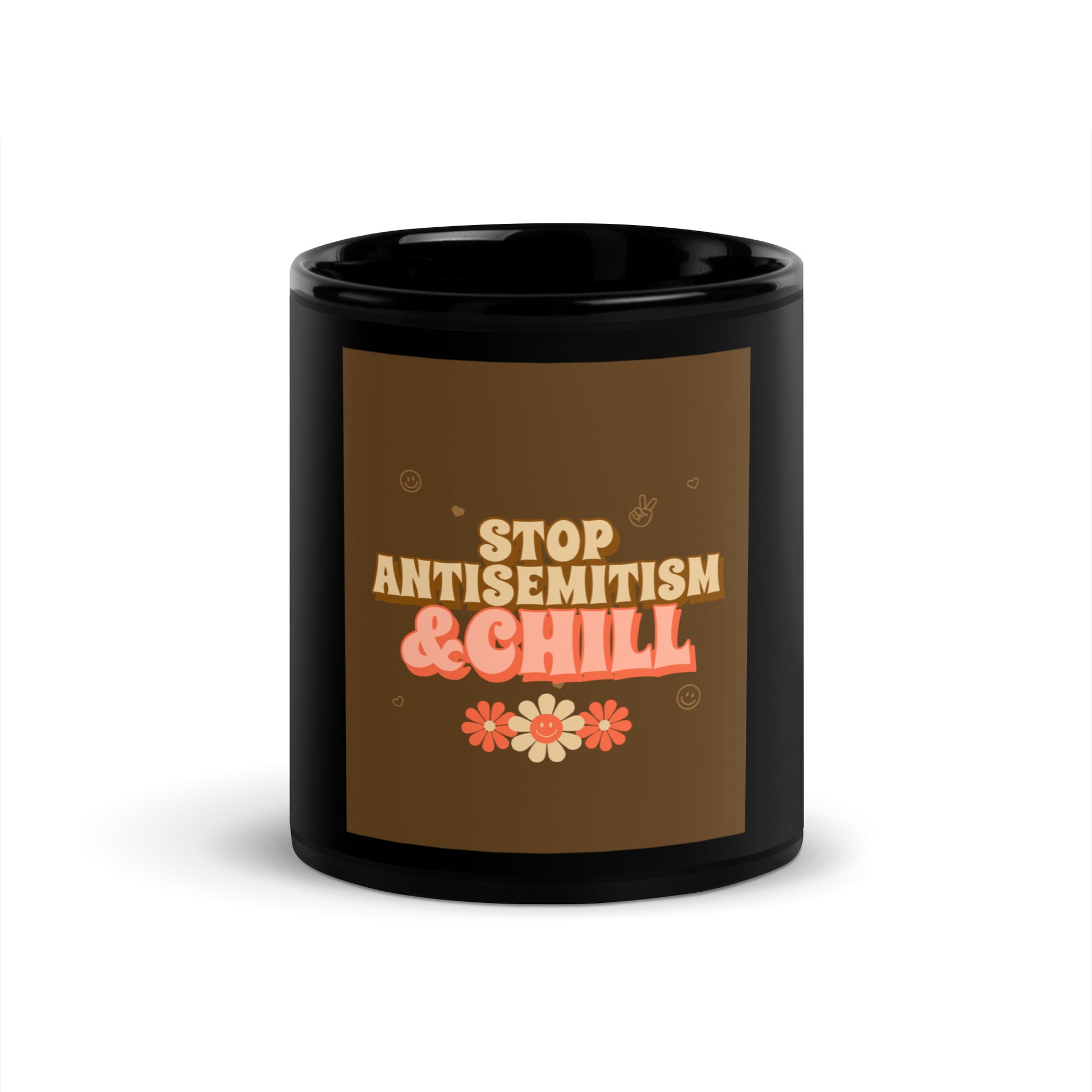 Chill Retro | Antisemitism | Black Glossy Mug