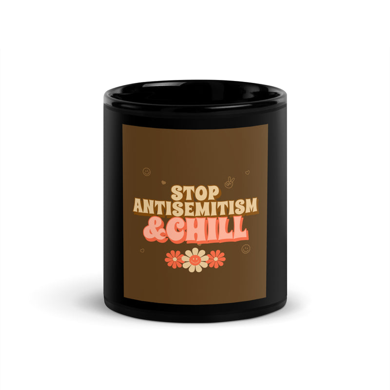 Chill Retro | Antisemitism | Black Glossy Mug