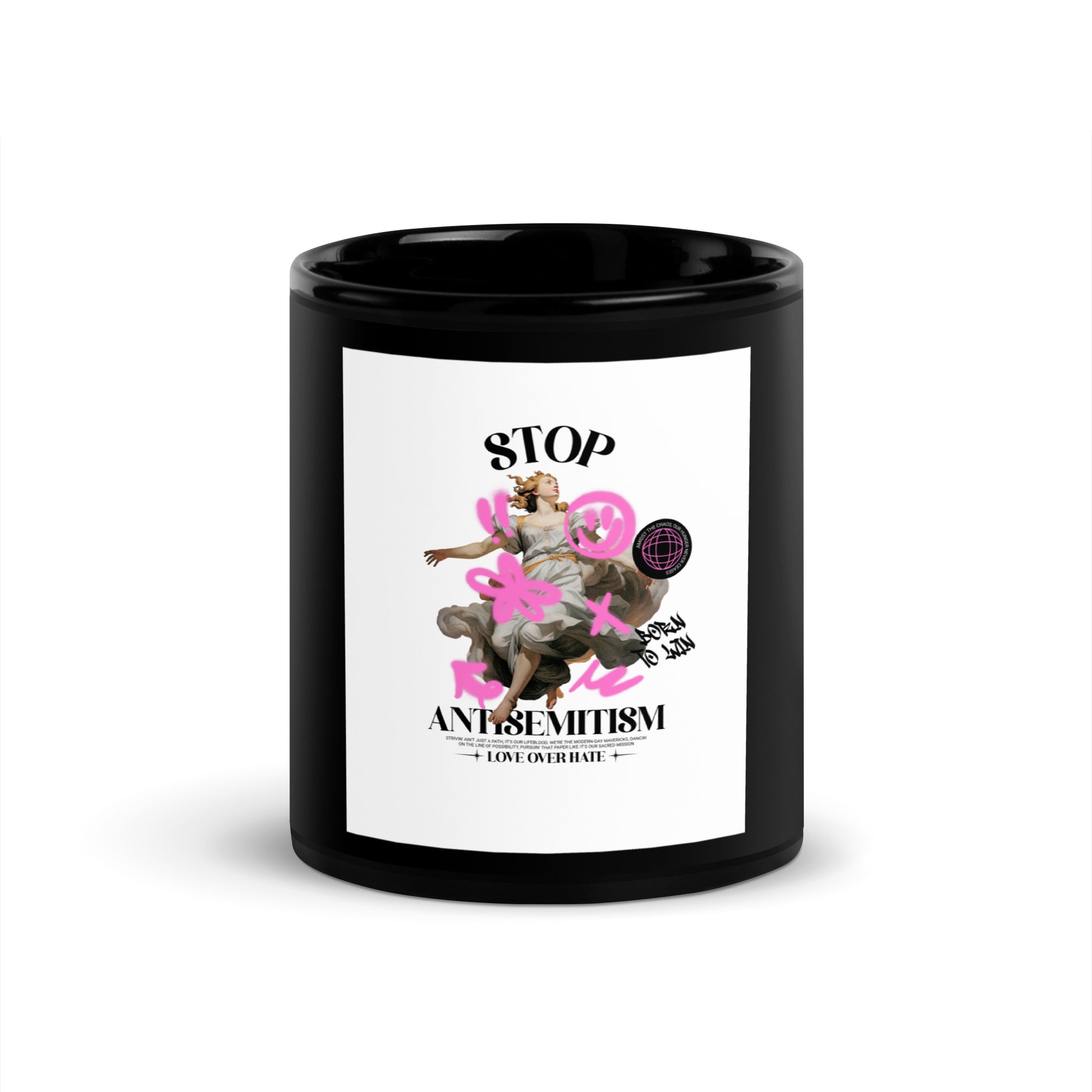 Classic Graffiti Fusion | Black Glossy Mug