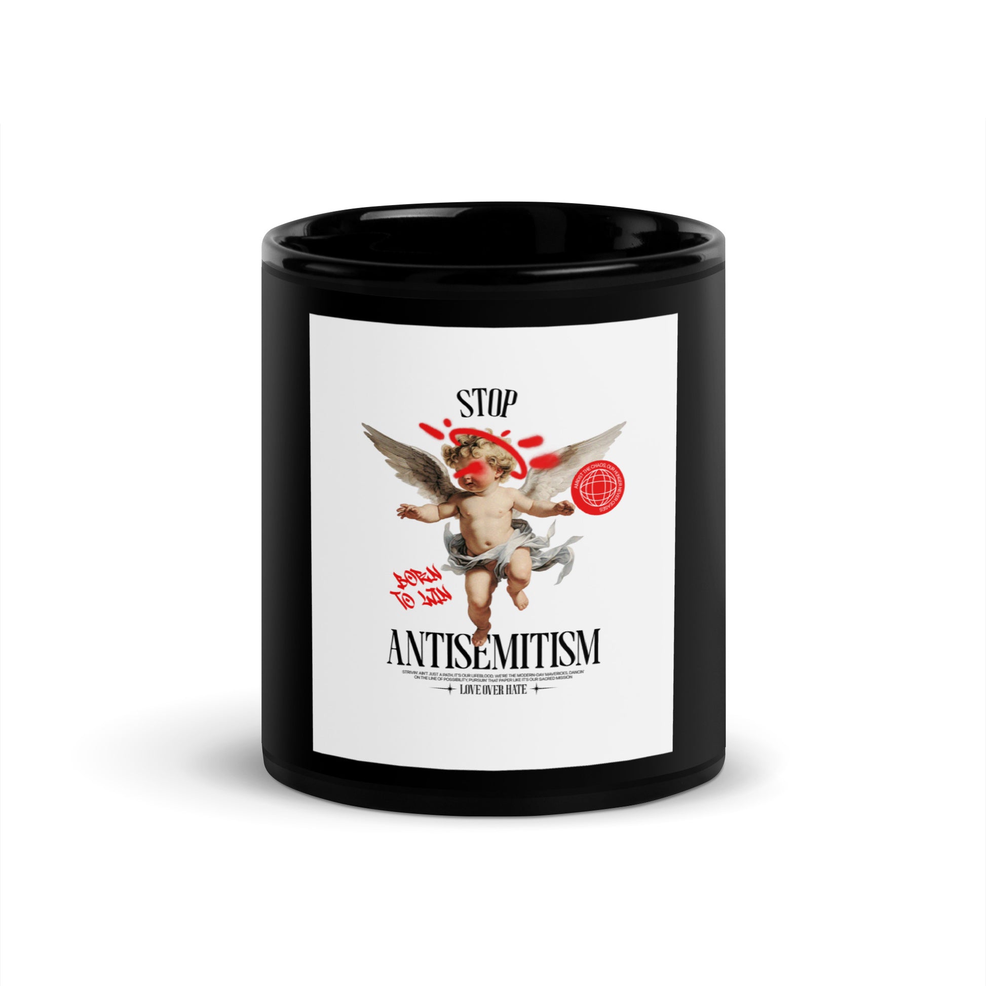 Classic Graffiti Fusion | Black Glossy Mug