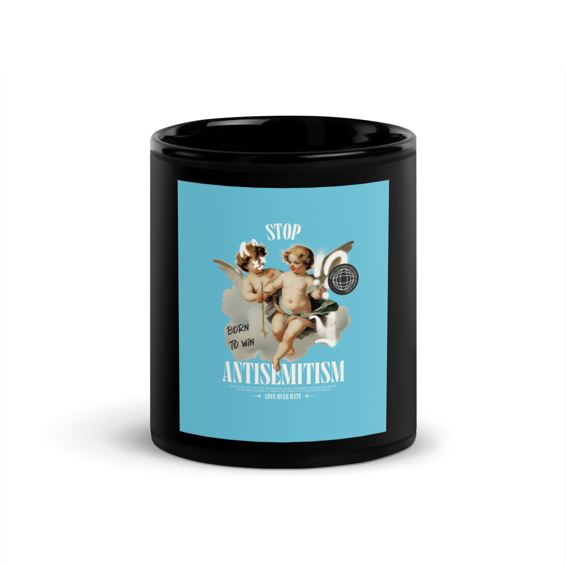 Classic Graffiti Fusion | Black Glossy Mug