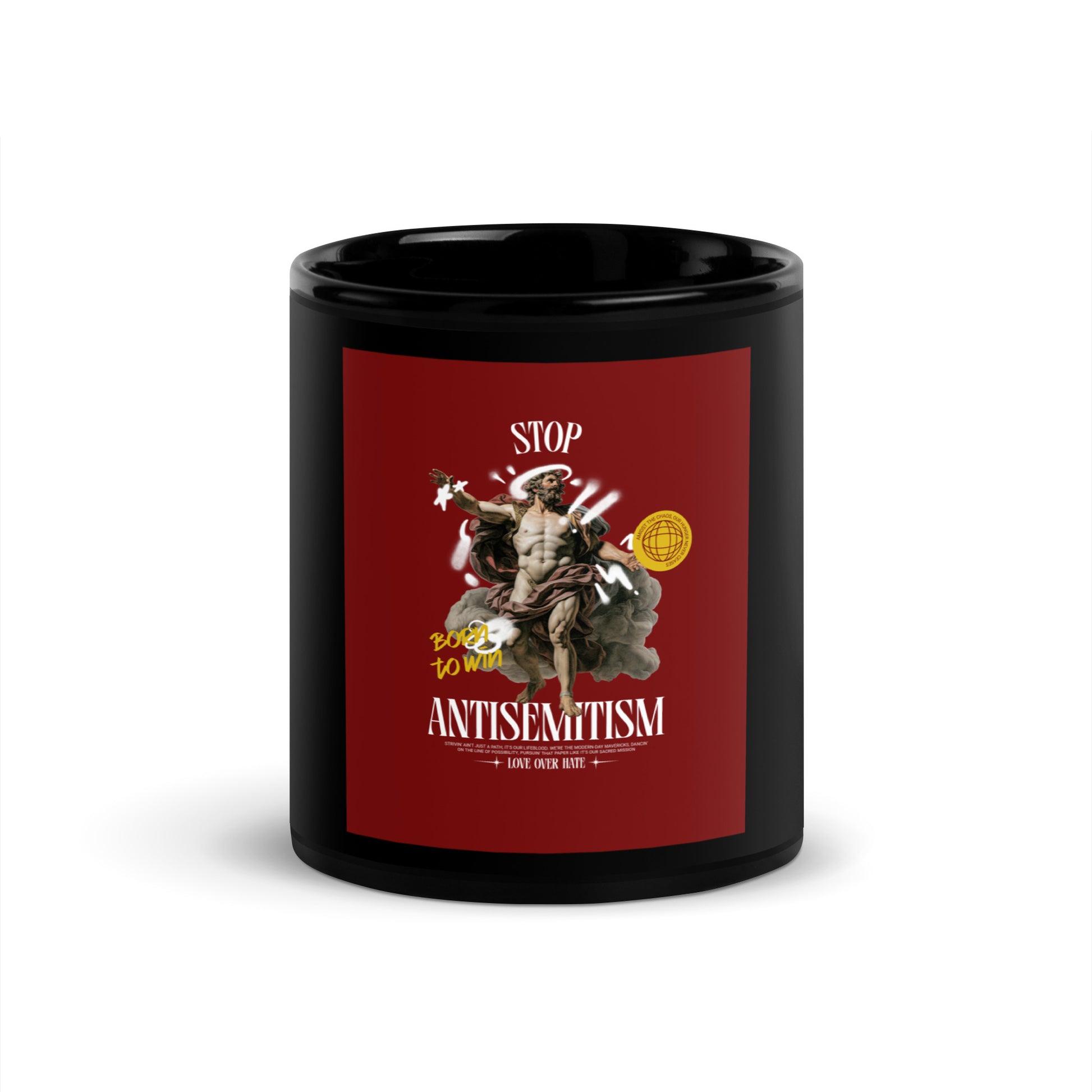 Classic Graffiti Fusion | Black Glossy Mug