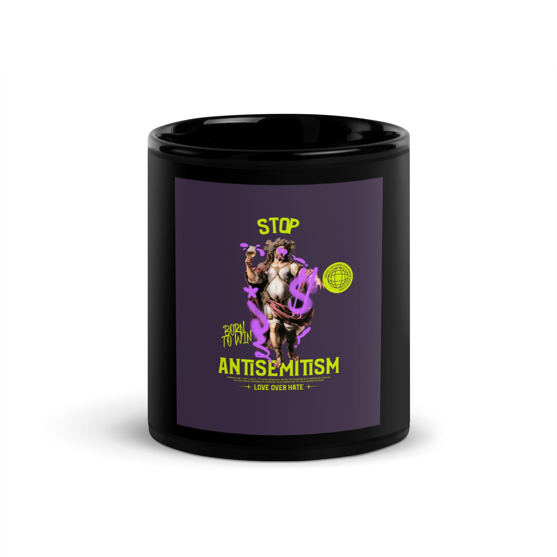 Classic Graffiti Fusion | Black Glossy Mug