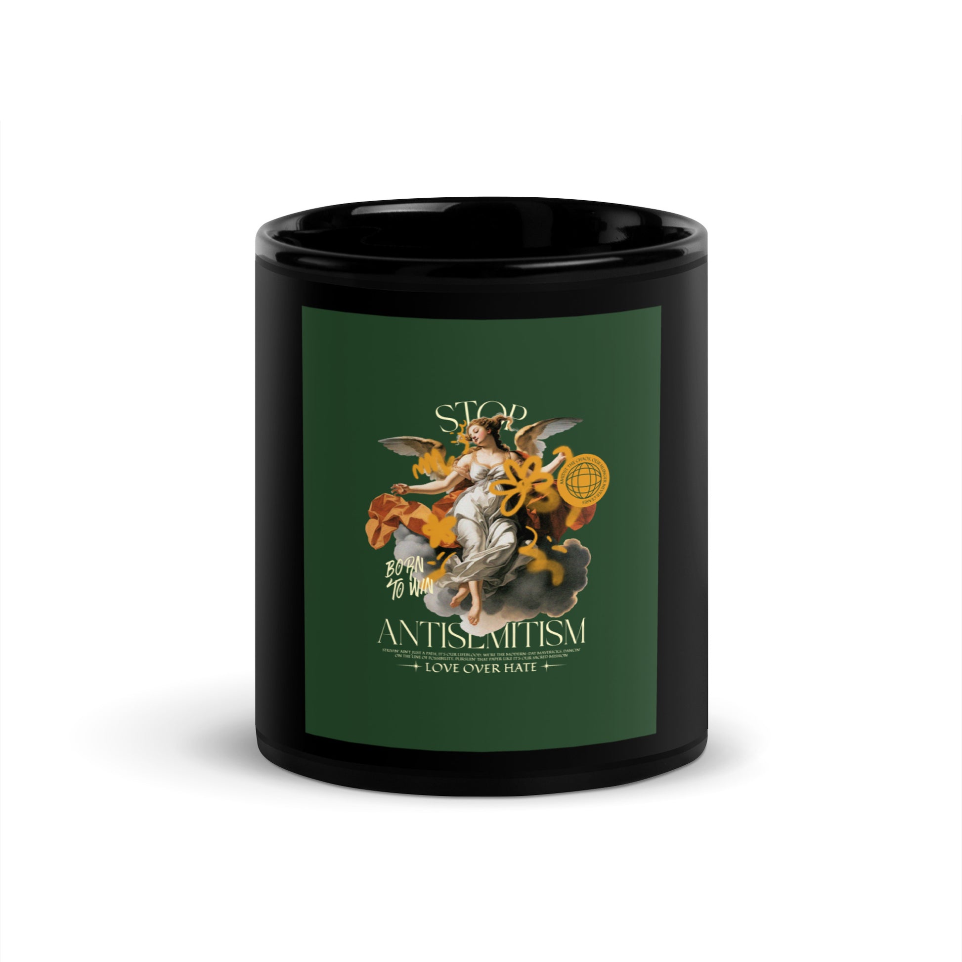 Classic Graffiti Fusion | Black Glossy Mug