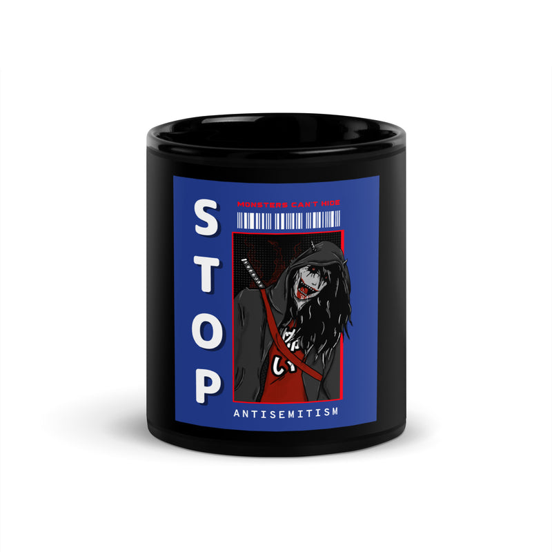 Monsters Can't Hide | Black Glossy Mug