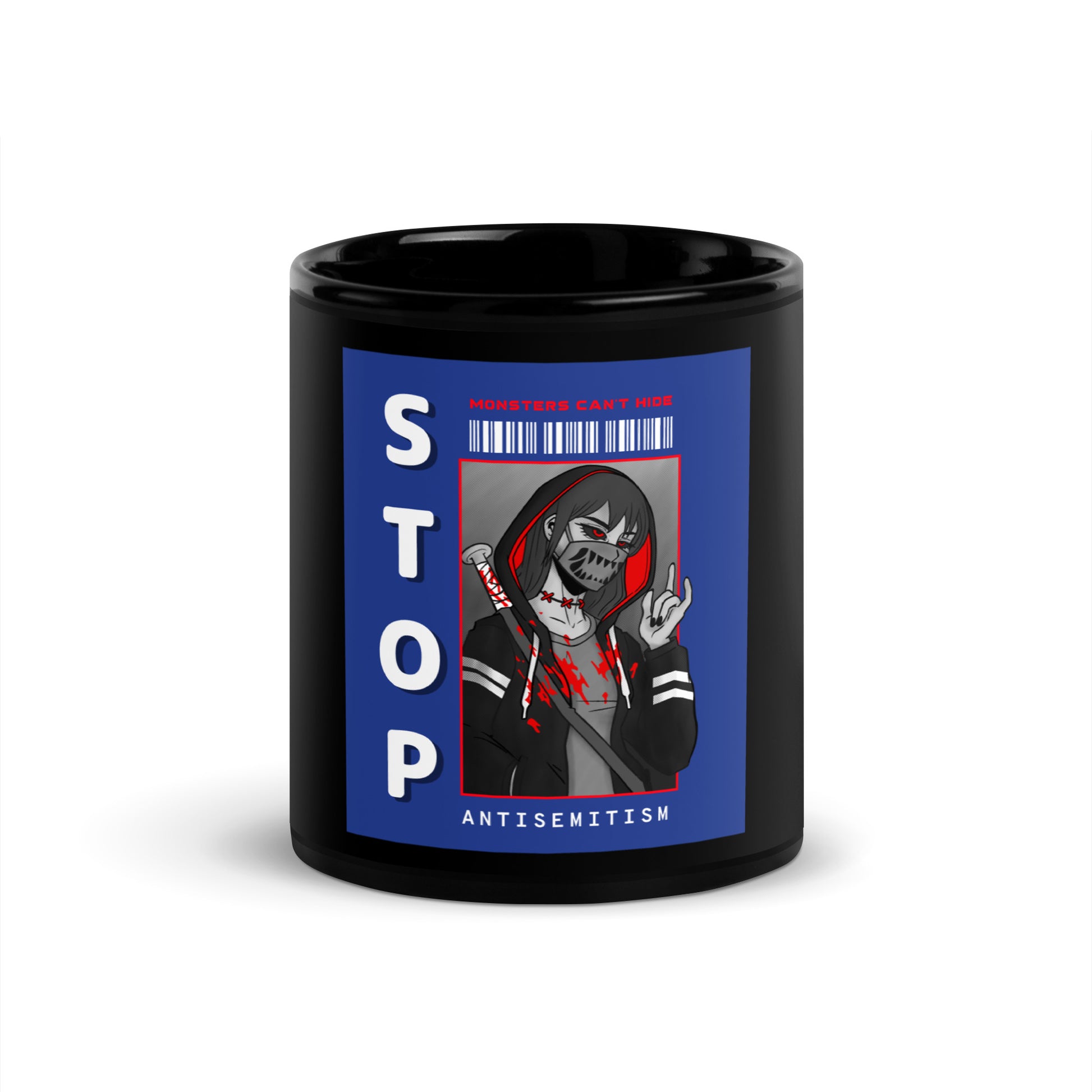 Monsters Can't Hide | Black Glossy Mug