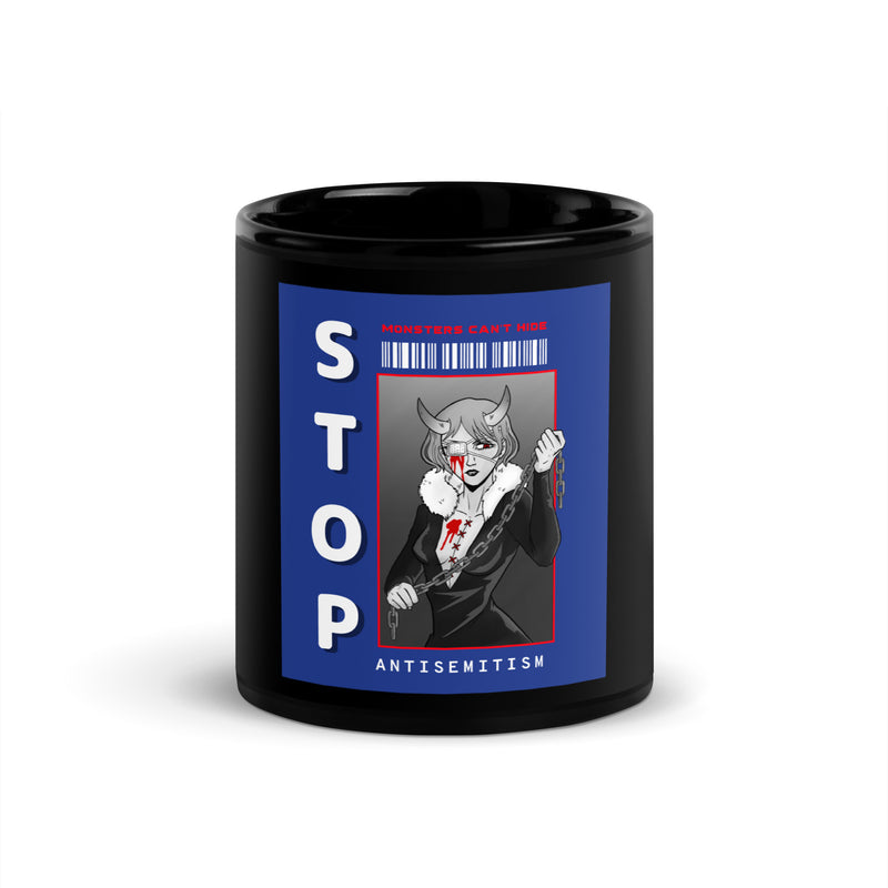 Monsters Can't Hide | Black Glossy Mug