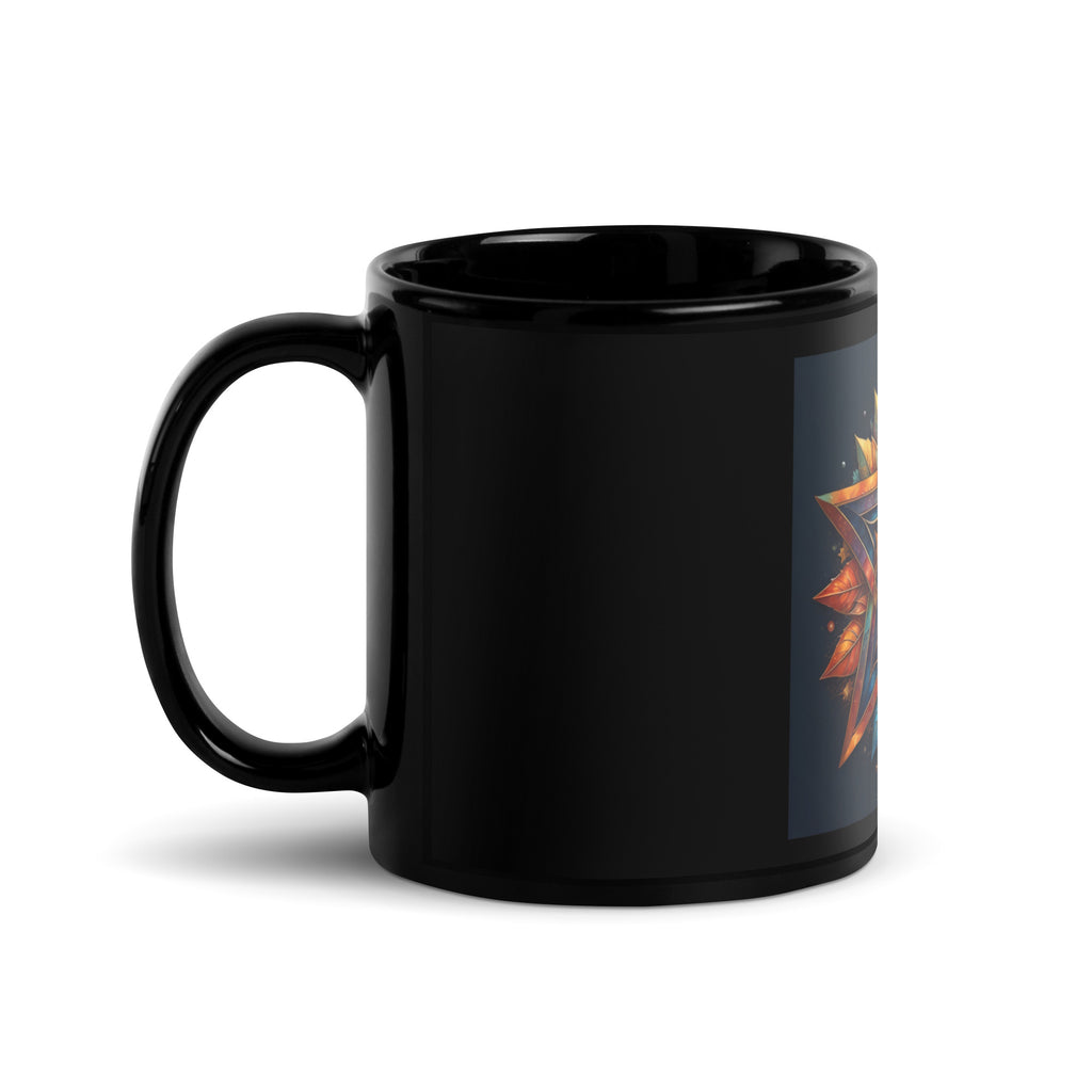 Vibrant Song | Star of David | Black Glossy Mug Jouparty