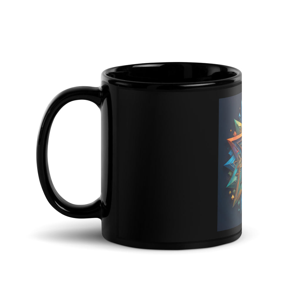 Vibrant Song | Star of David | Black Glossy Mug Jouparty