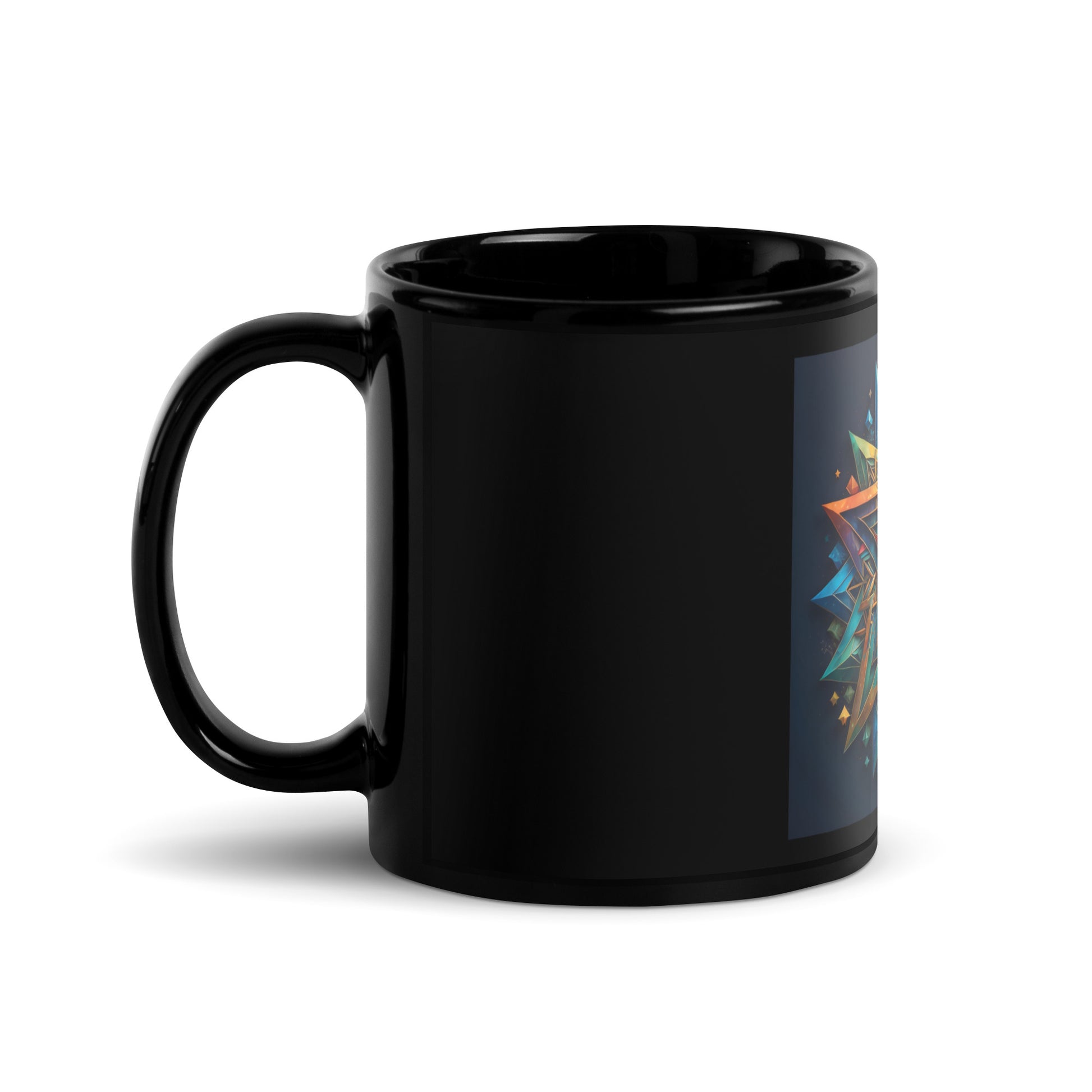 Vibrant Song | Star of David | Black Glossy Mug Jouparty