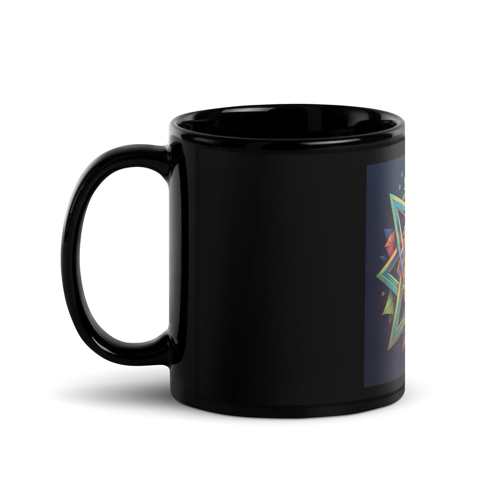 Vibrant Song | Star of David | Black Glossy Mug Jouparty