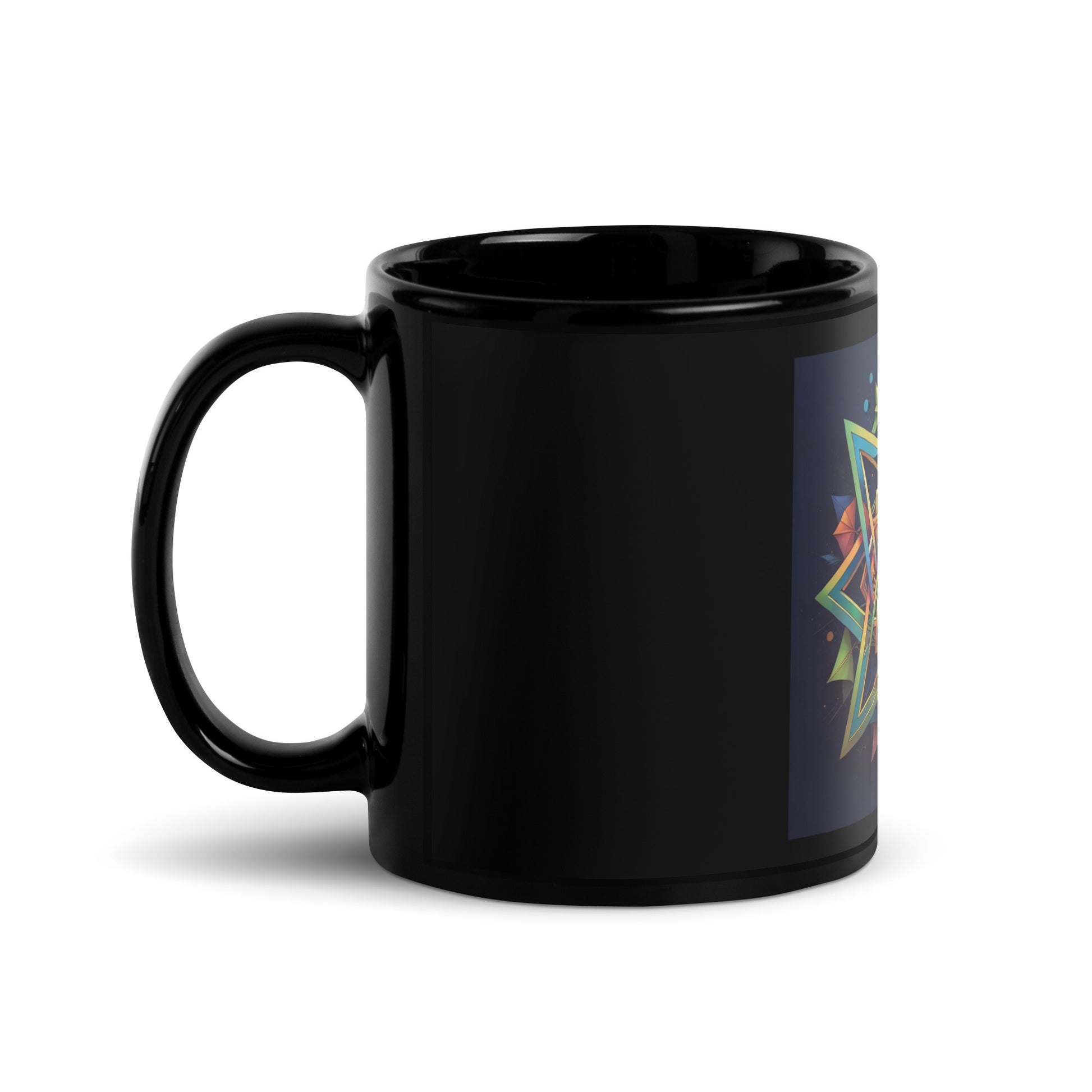 Vibrant Song | Star of David | Black Glossy Mug Jouparty
