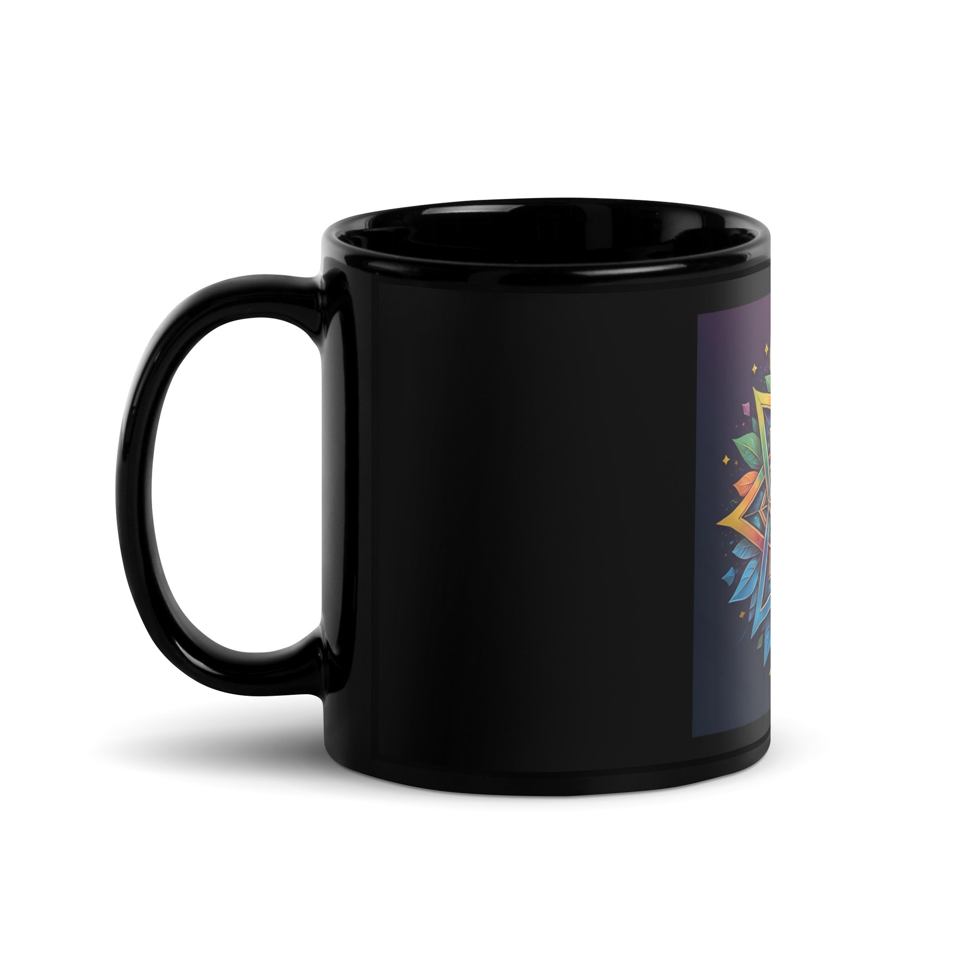 Vibrant Song | Star of David | Black Glossy Mug Jouparty