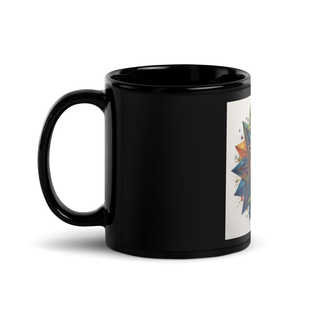 Vibrant Song | Star of David | Black Glossy Mug Jouparty