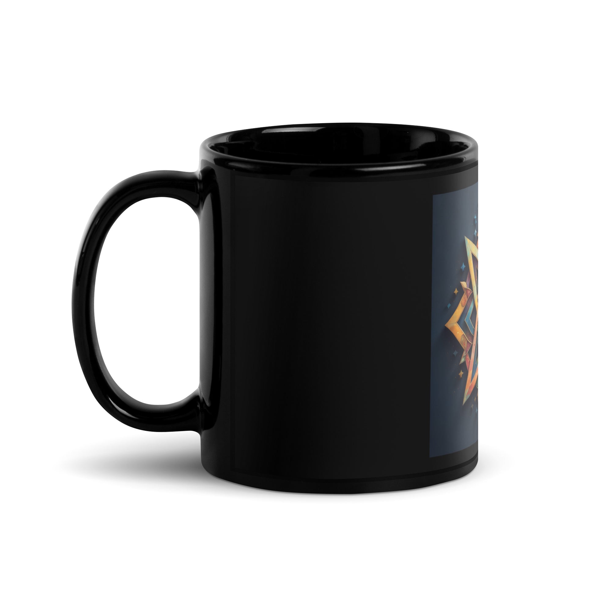 Vibrant Song | Star of David | Black Glossy Mug Jouparty