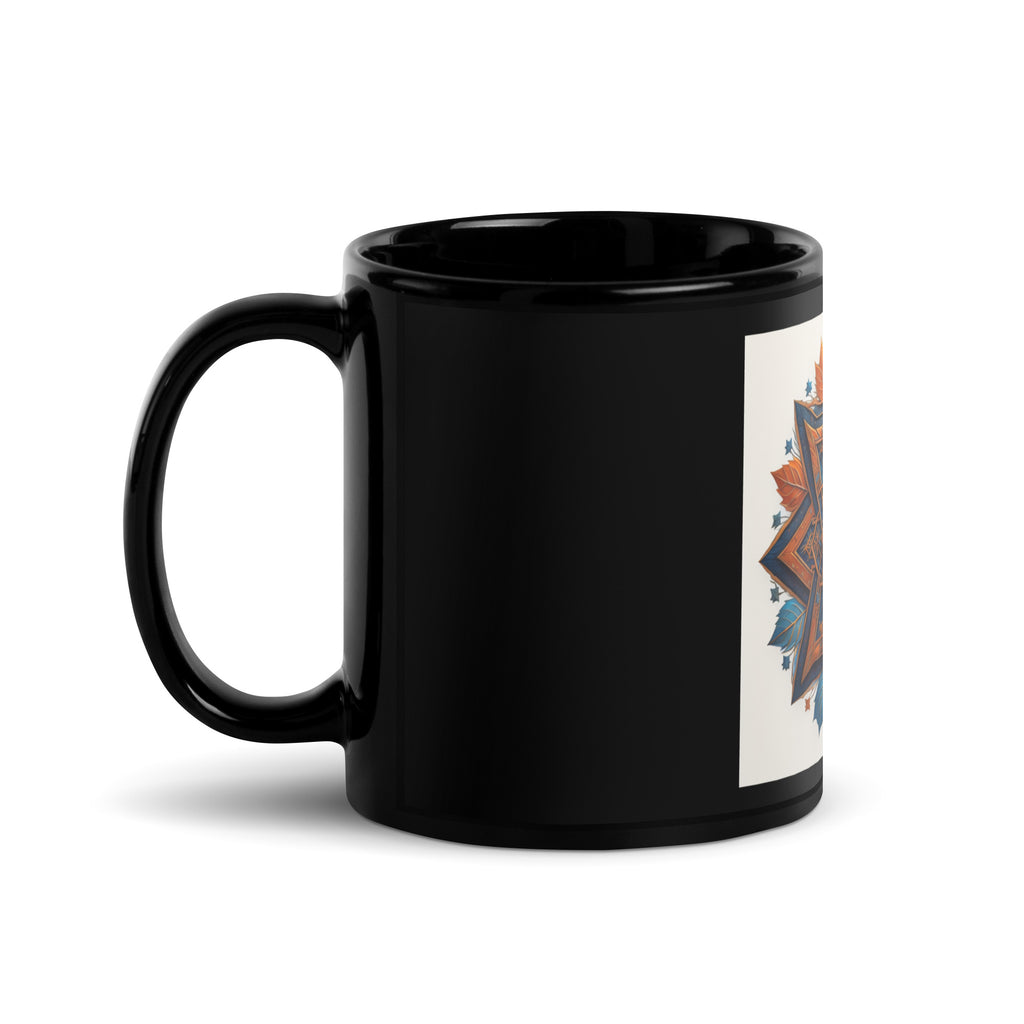 Vibrant Song | Star of David | Black Glossy Mug Jouparty