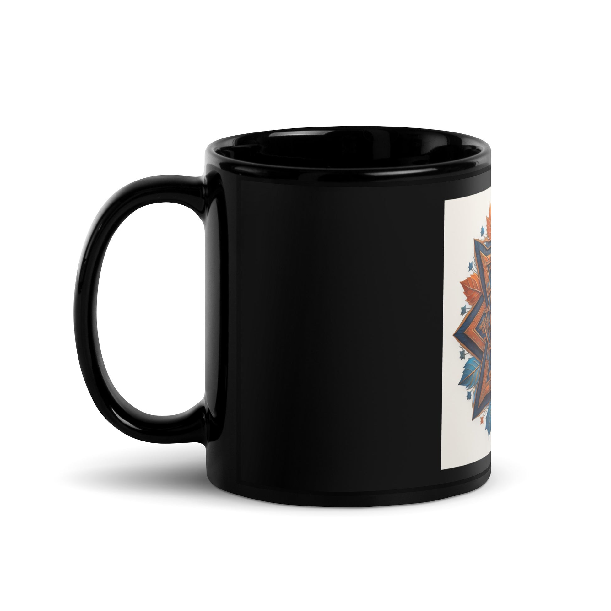 Vibrant Song | Star of David | Black Glossy Mug Jouparty