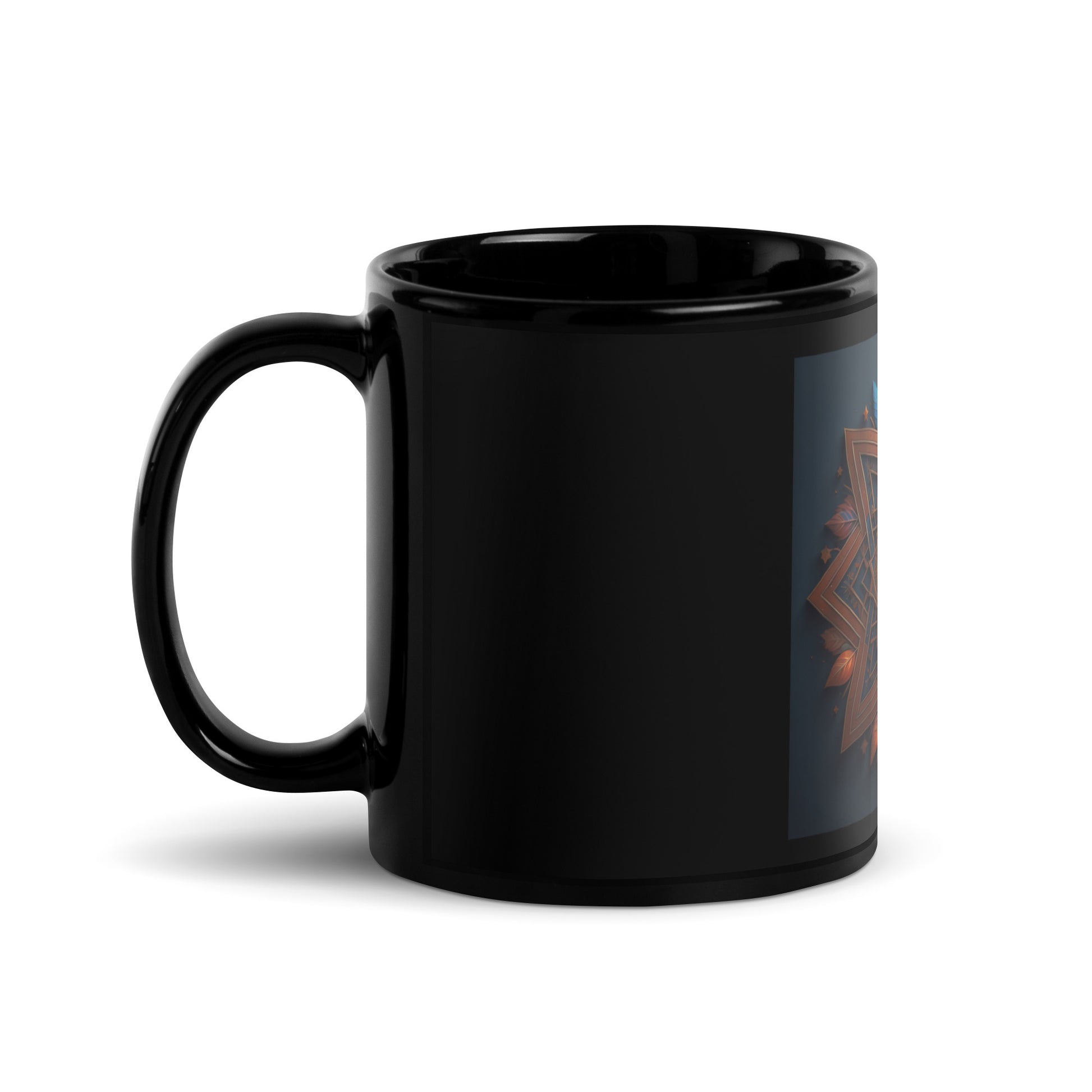 Vibrant Song | Star of David | Black Glossy Mug Jouparty