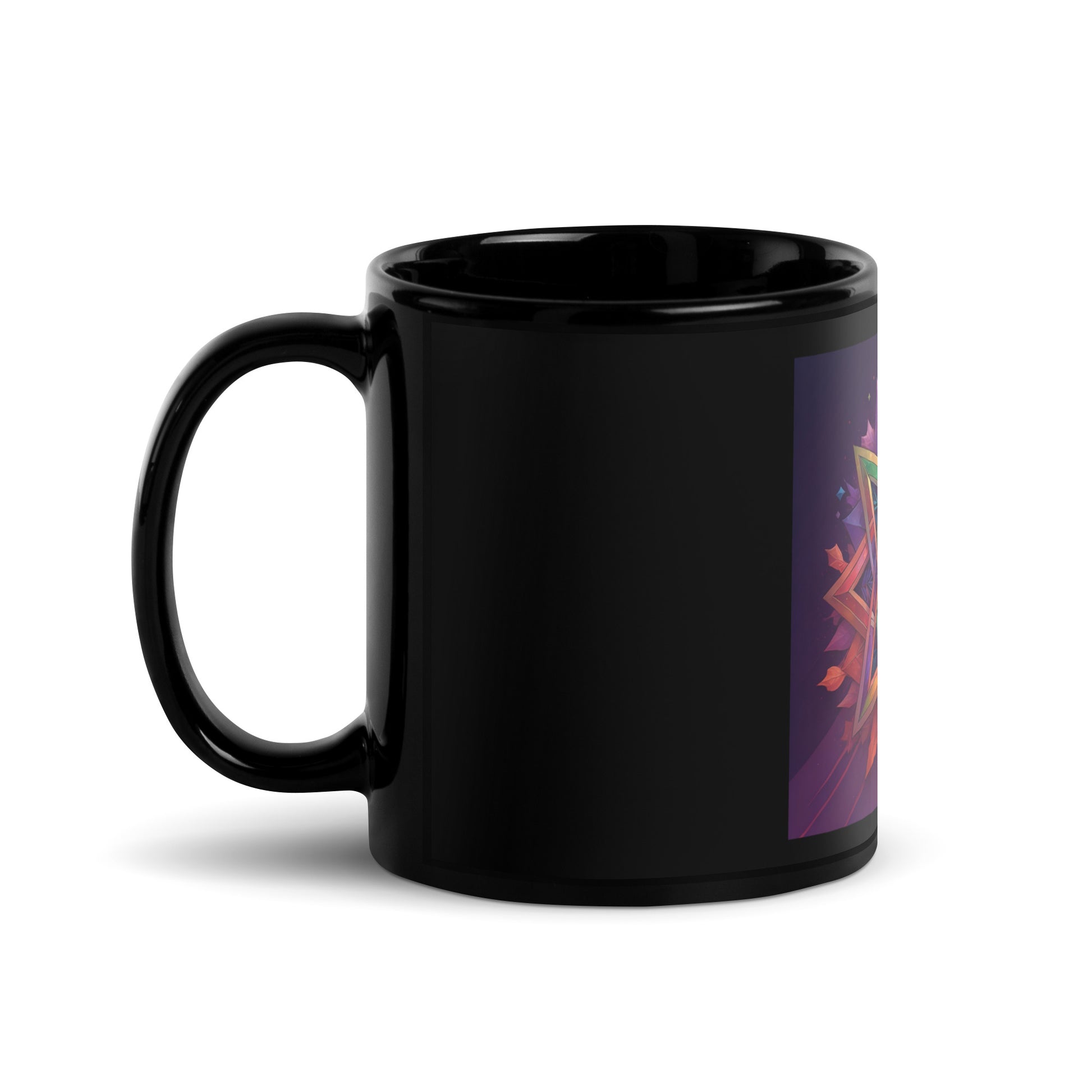 Vibrant Song | Star of David | Black Glossy Mug