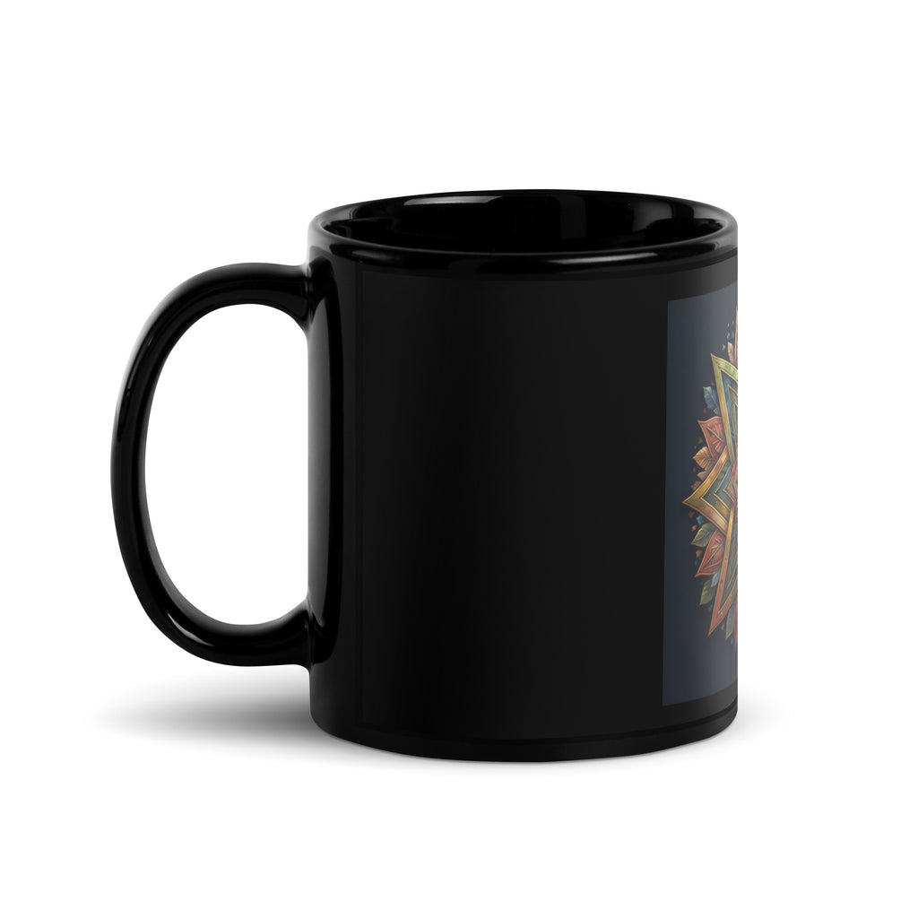 Vibrant Song | Star of David | Black Glossy Mug Jouparty