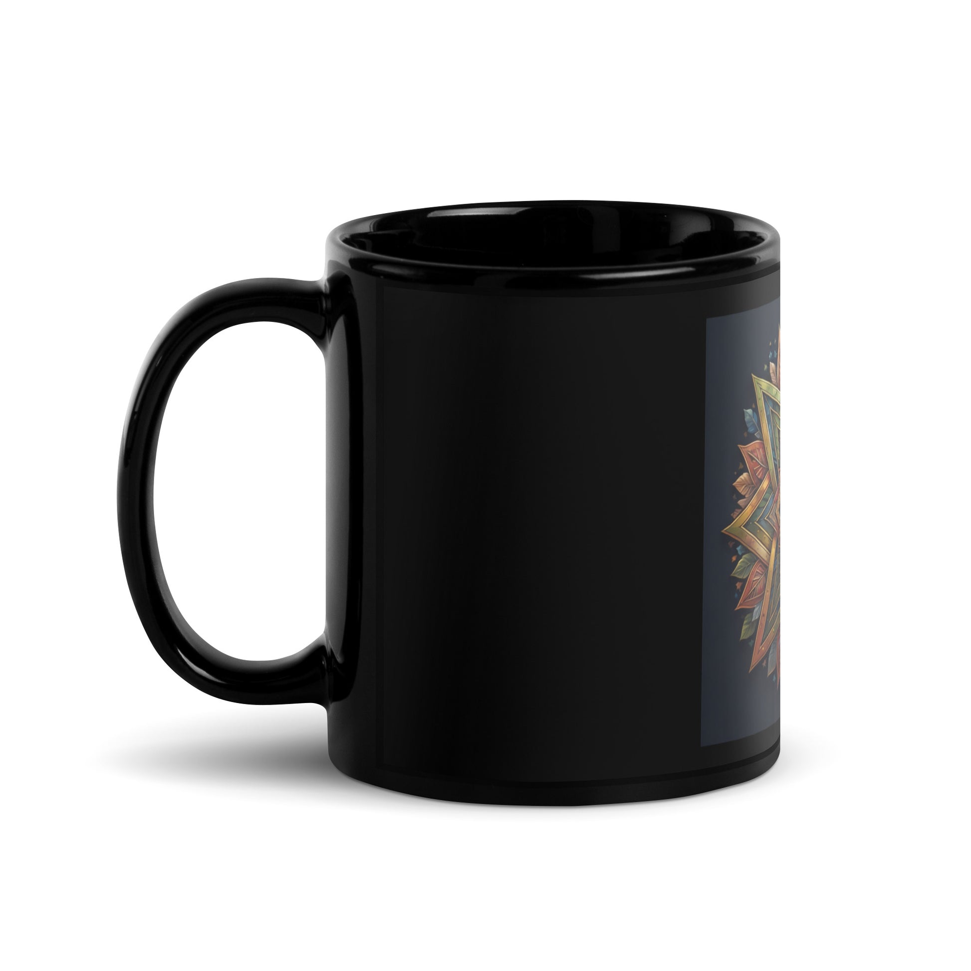 Vibrant Song | Star of David | Black Glossy Mug Jouparty