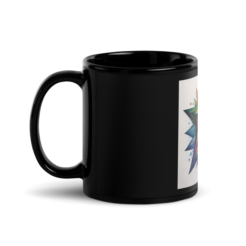 Vibrant Song | Star of David | Black Glossy Mug Jouparty
