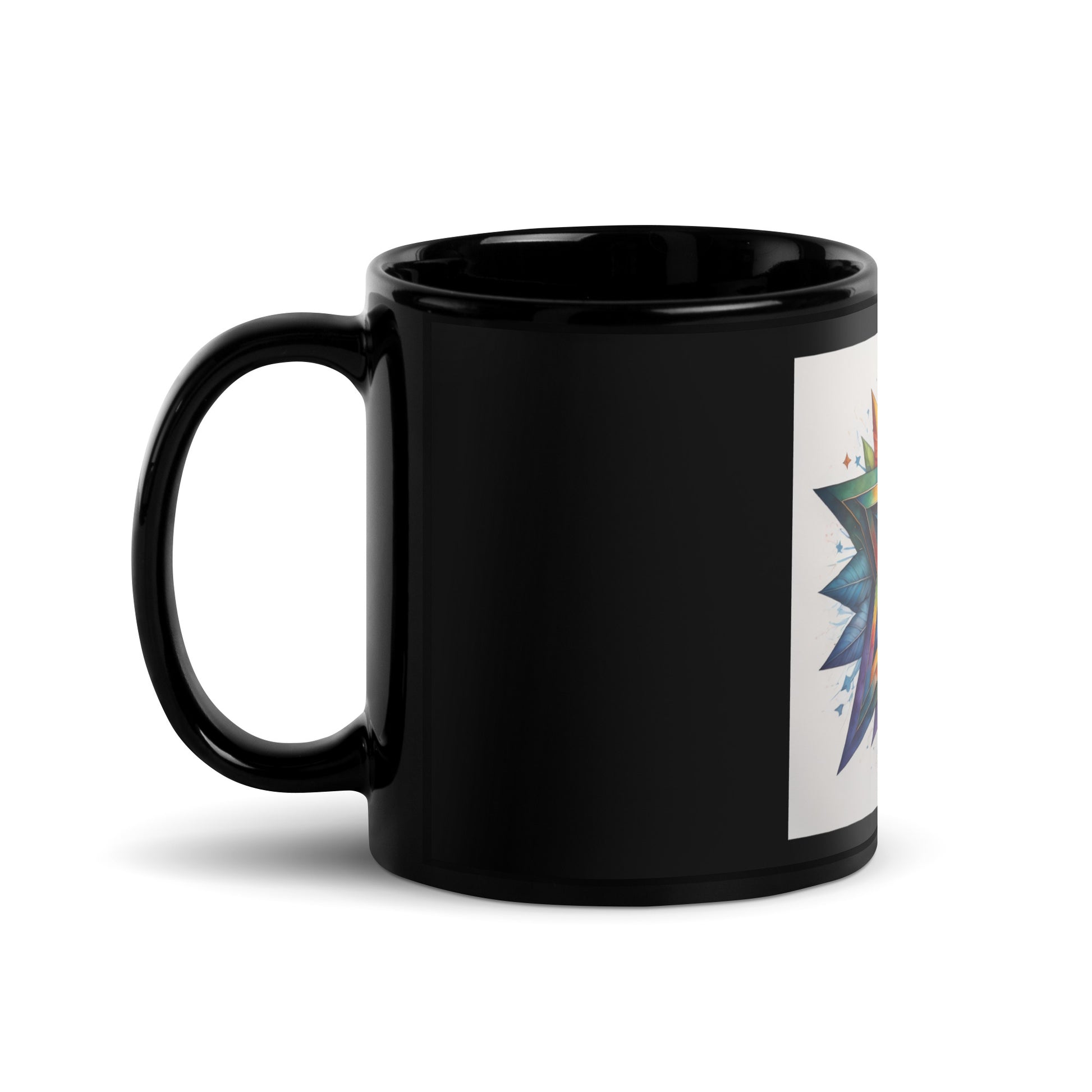 Vibrant Song | Star of David | Black Glossy Mug Jouparty