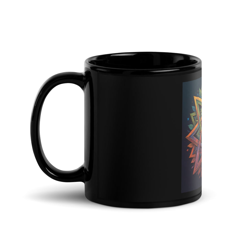 Vibrant Song | Star of David | Black Glossy Mug Jouparty