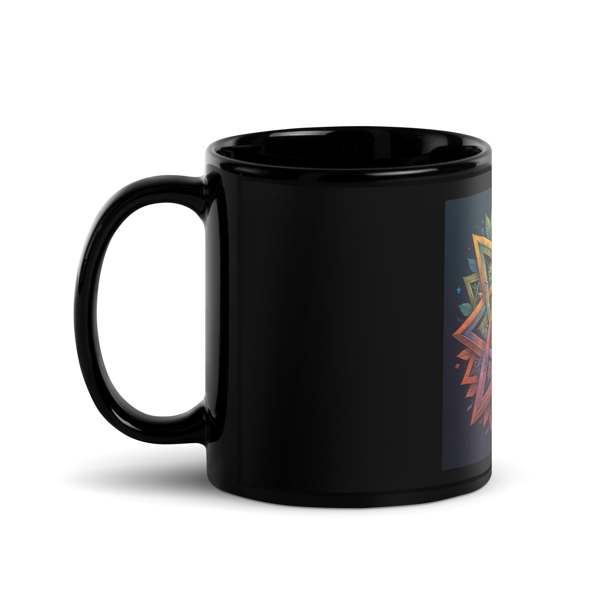 Vibrant Song | Star of David | Black Glossy Mug Jouparty