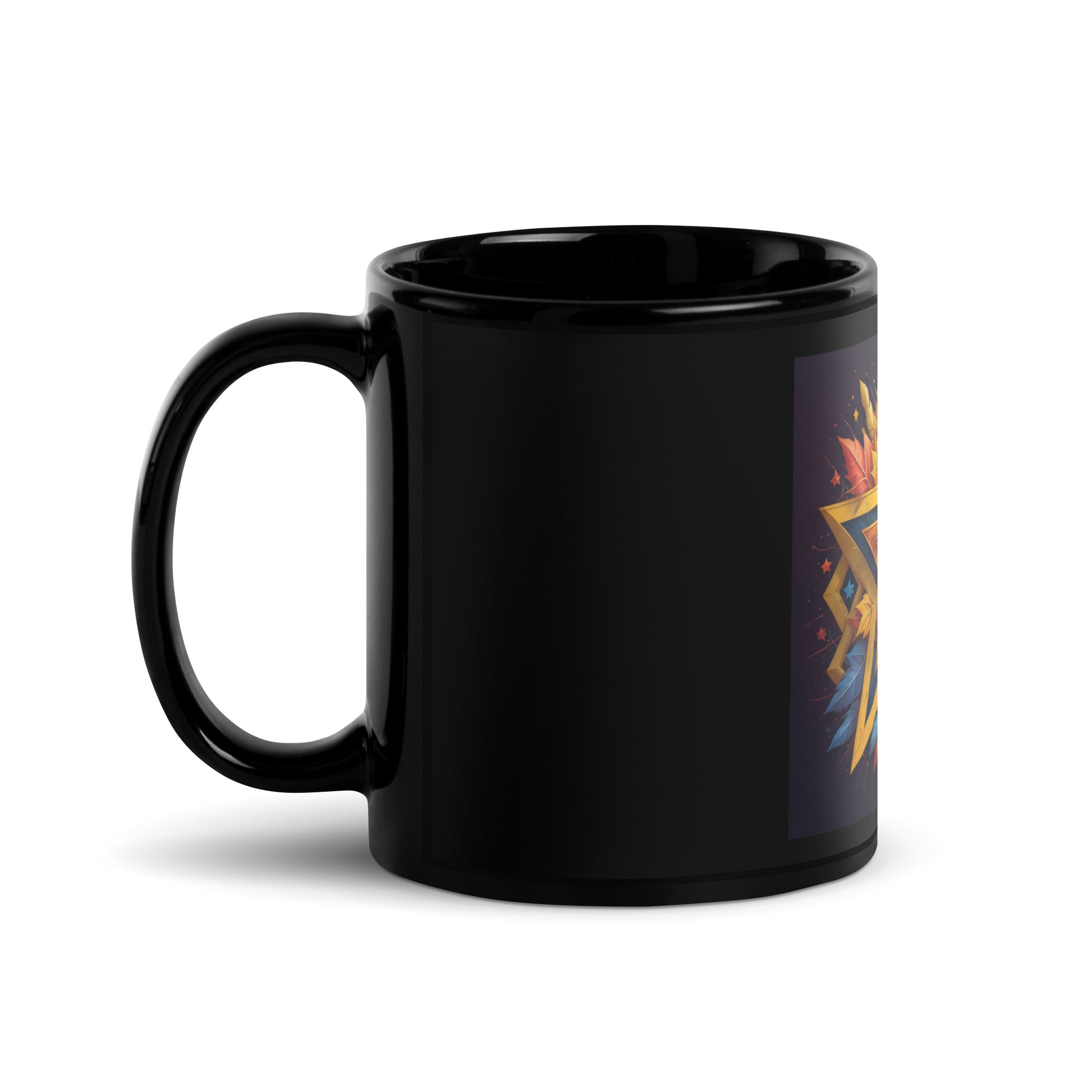 Vibrant Song | Star of David | Black Glossy Mug Jouparty