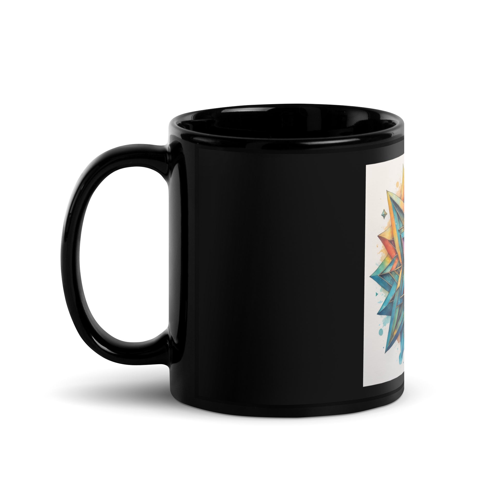 Vibrant Song | Star of David | Black Glossy Mug Jouparty