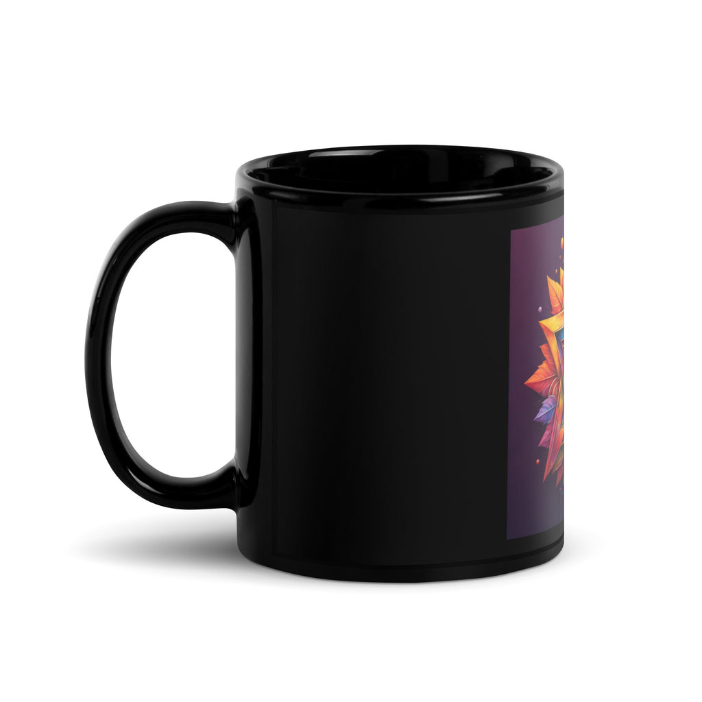 Vibrant Song | Star of David | Black Glossy Mug Jouparty