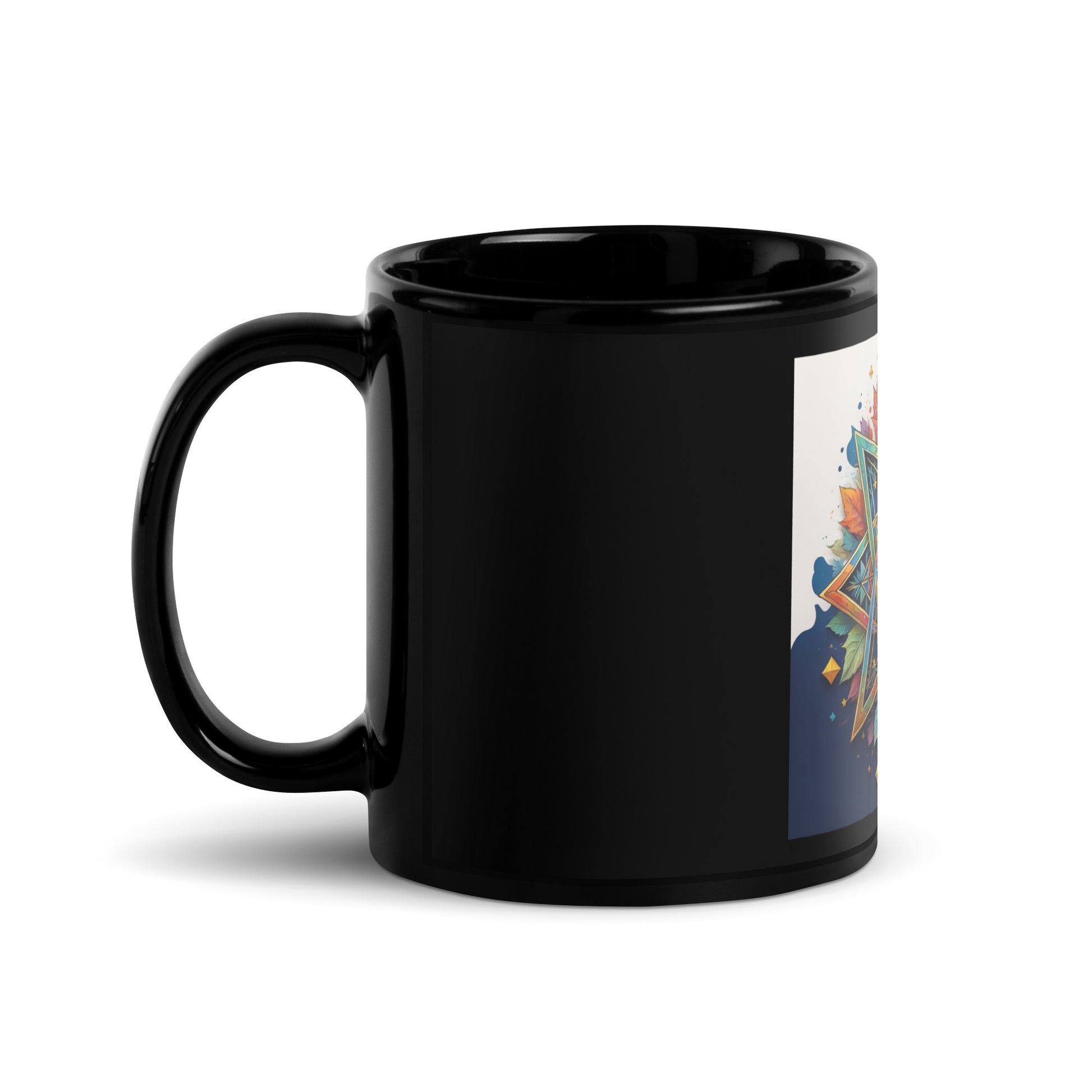 Vibrant Song | Star of David | Black Glossy Mug Jouparty