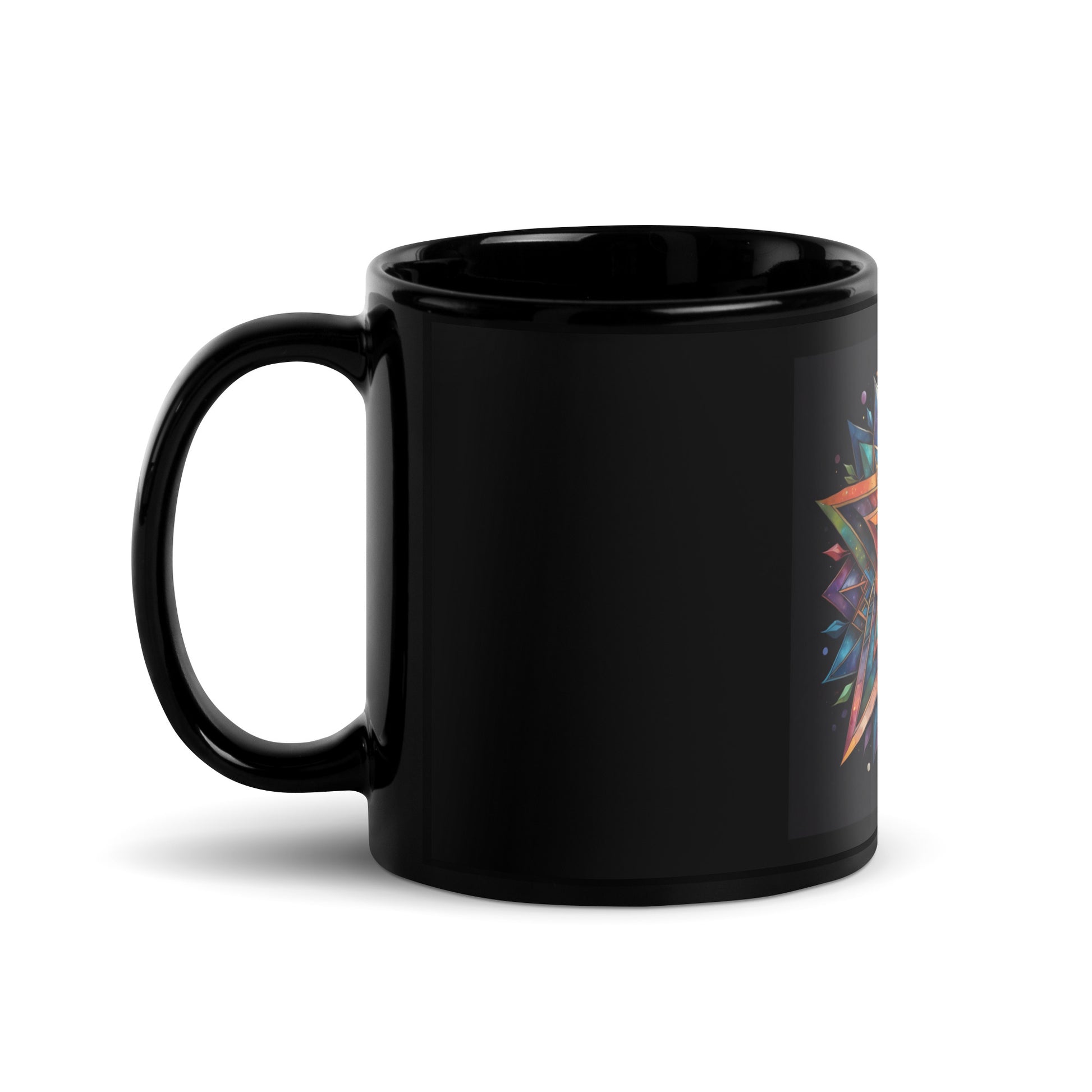 Vibrant Song | Star of David | Black Glossy Mug Jouparty
