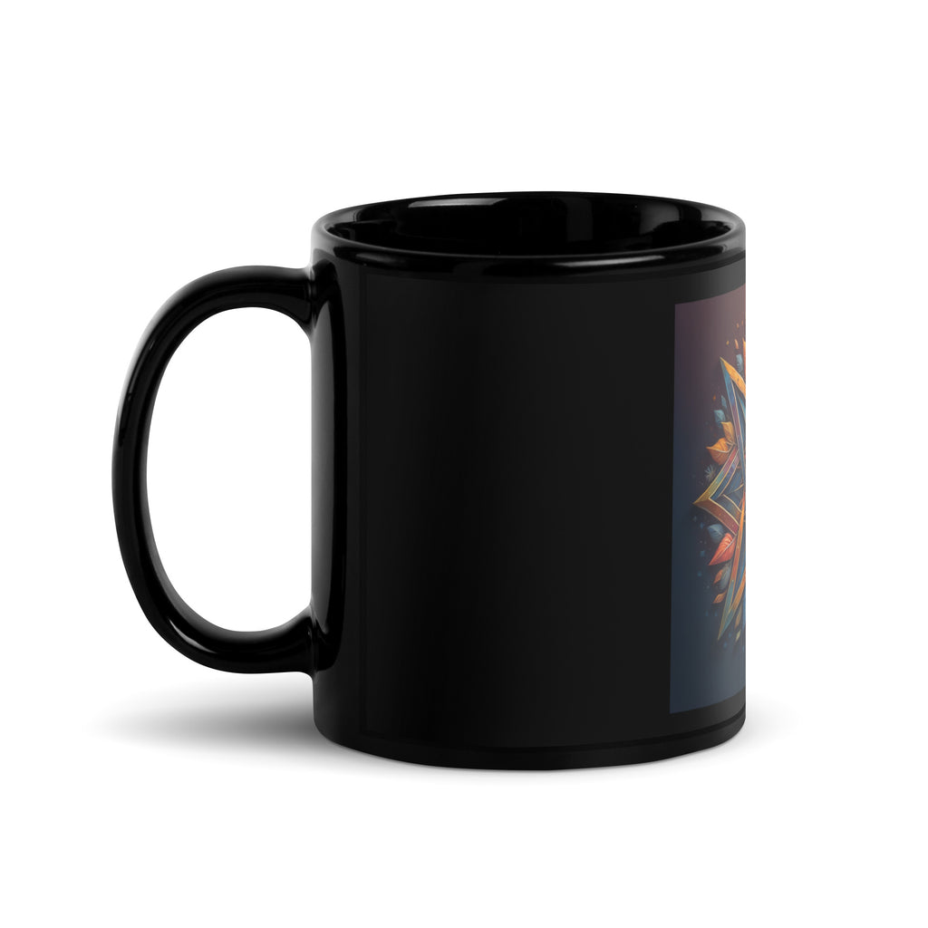 Vibrant Song | Star of David | Black Glossy Mug Jouparty