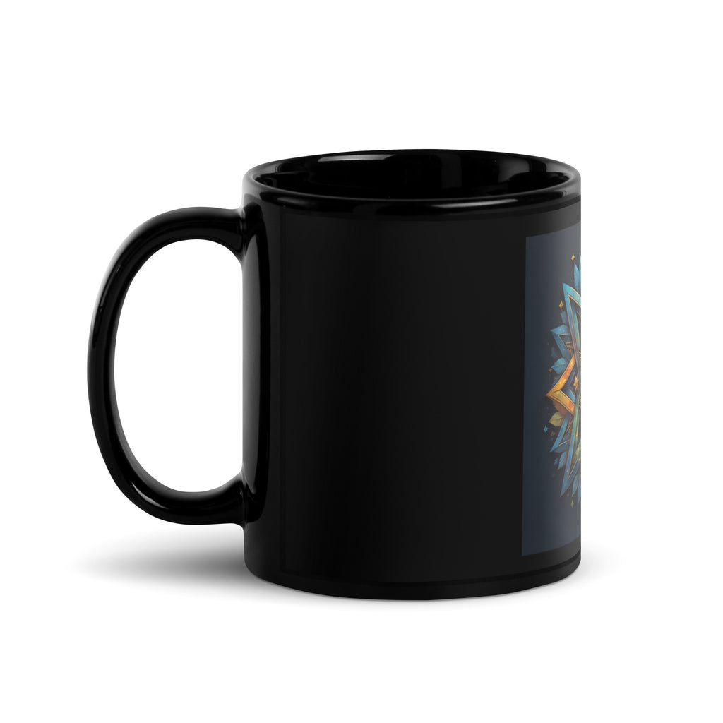 Vibrant Song | Star of David | Black Glossy Mug Jouparty
