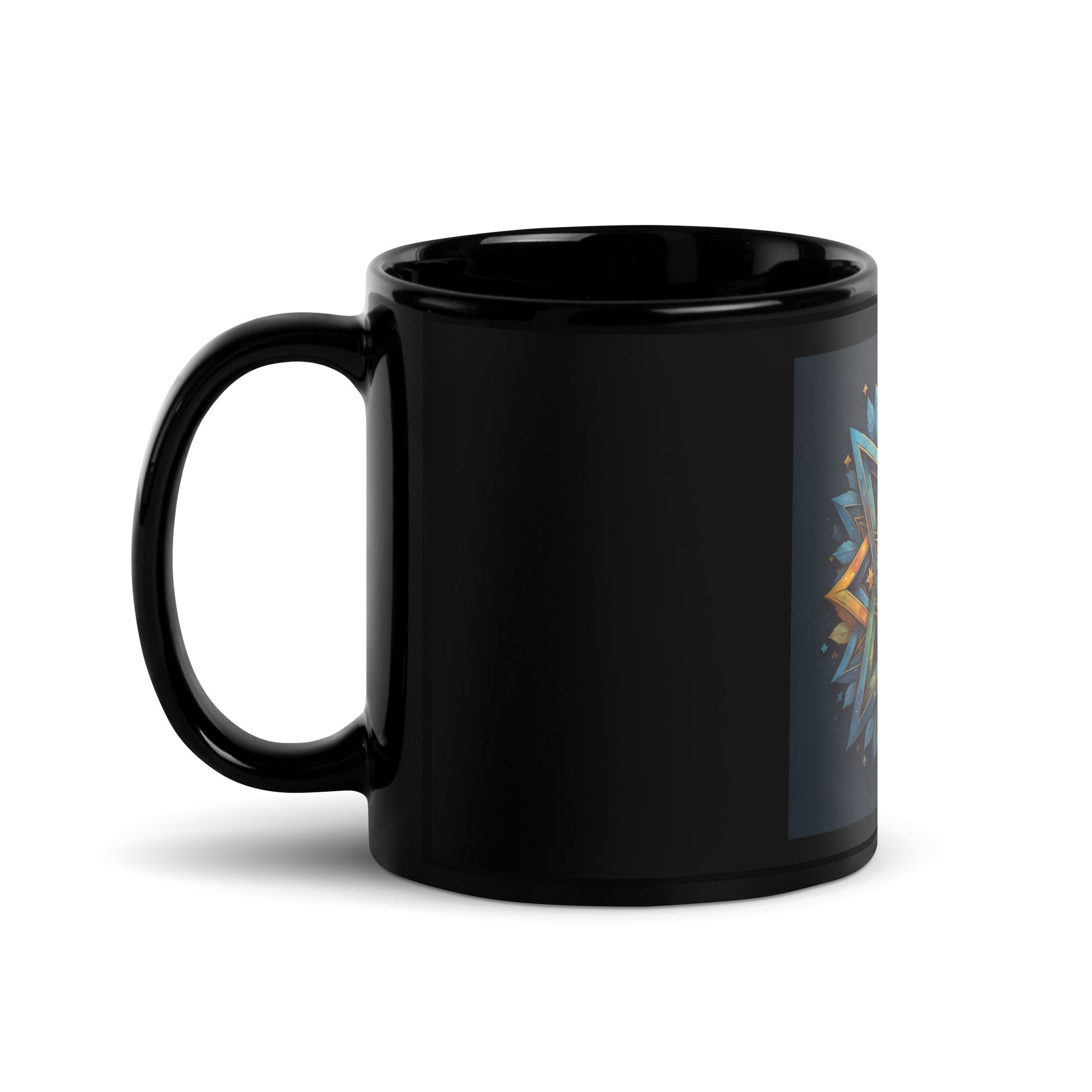 Vibrant Song | Star of David | Black Glossy Mug Jouparty