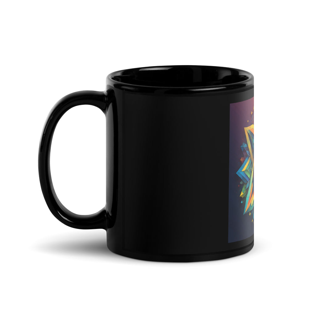 Vibrant Song | Star of David | Black Glossy Mug Jouparty