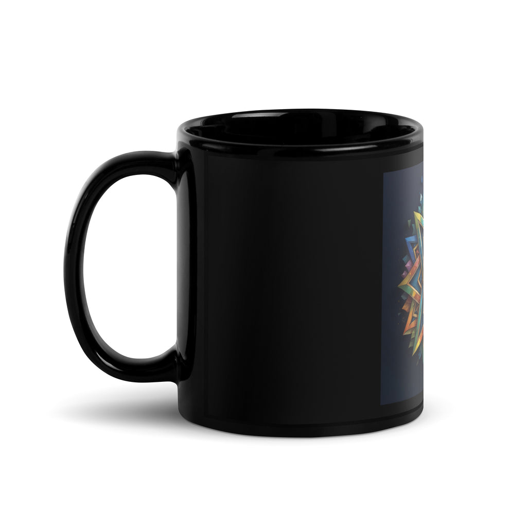 Vibrant Song | Star of David | Black Glossy Mug Jouparty