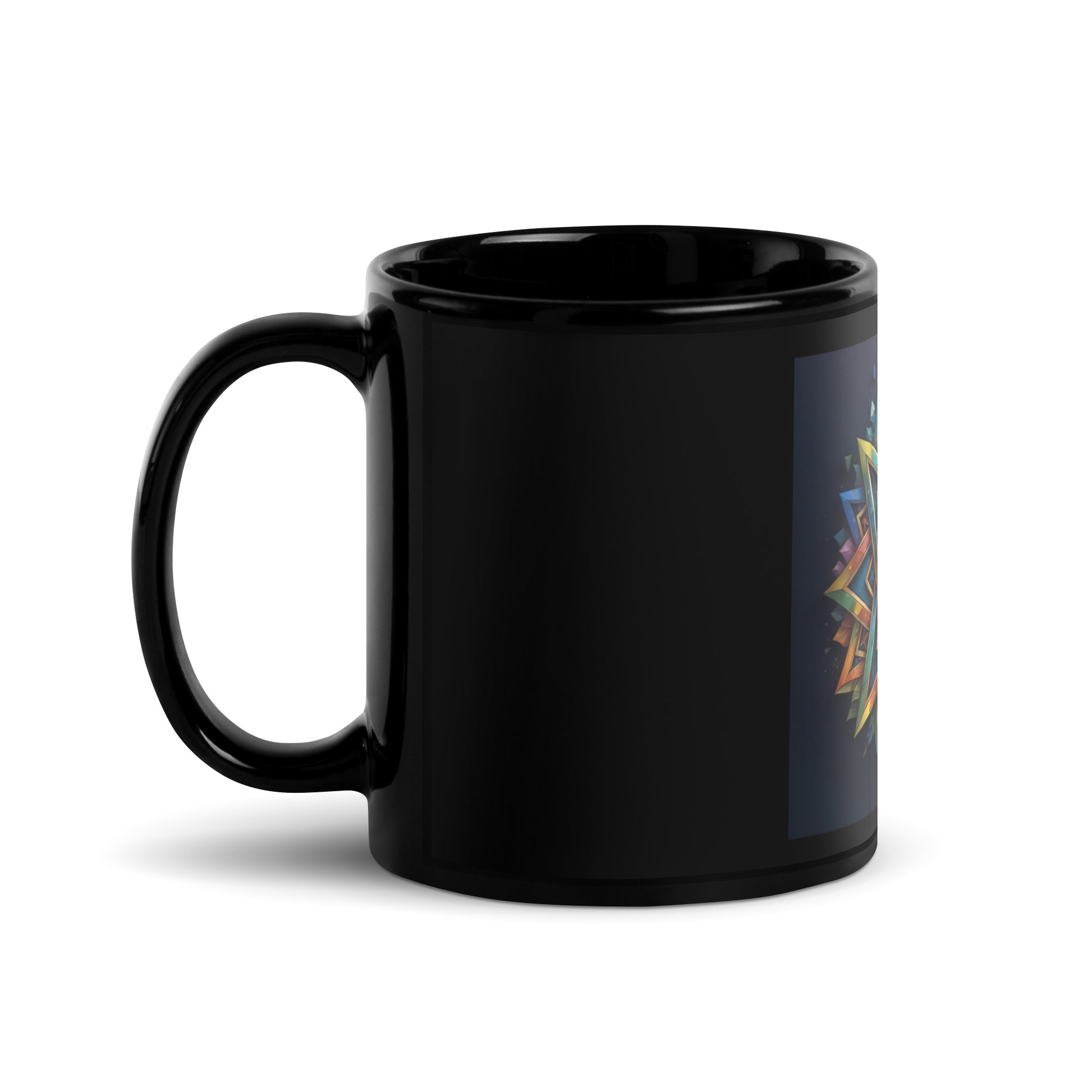 Vibrant Song | Star of David | Black Glossy Mug Jouparty