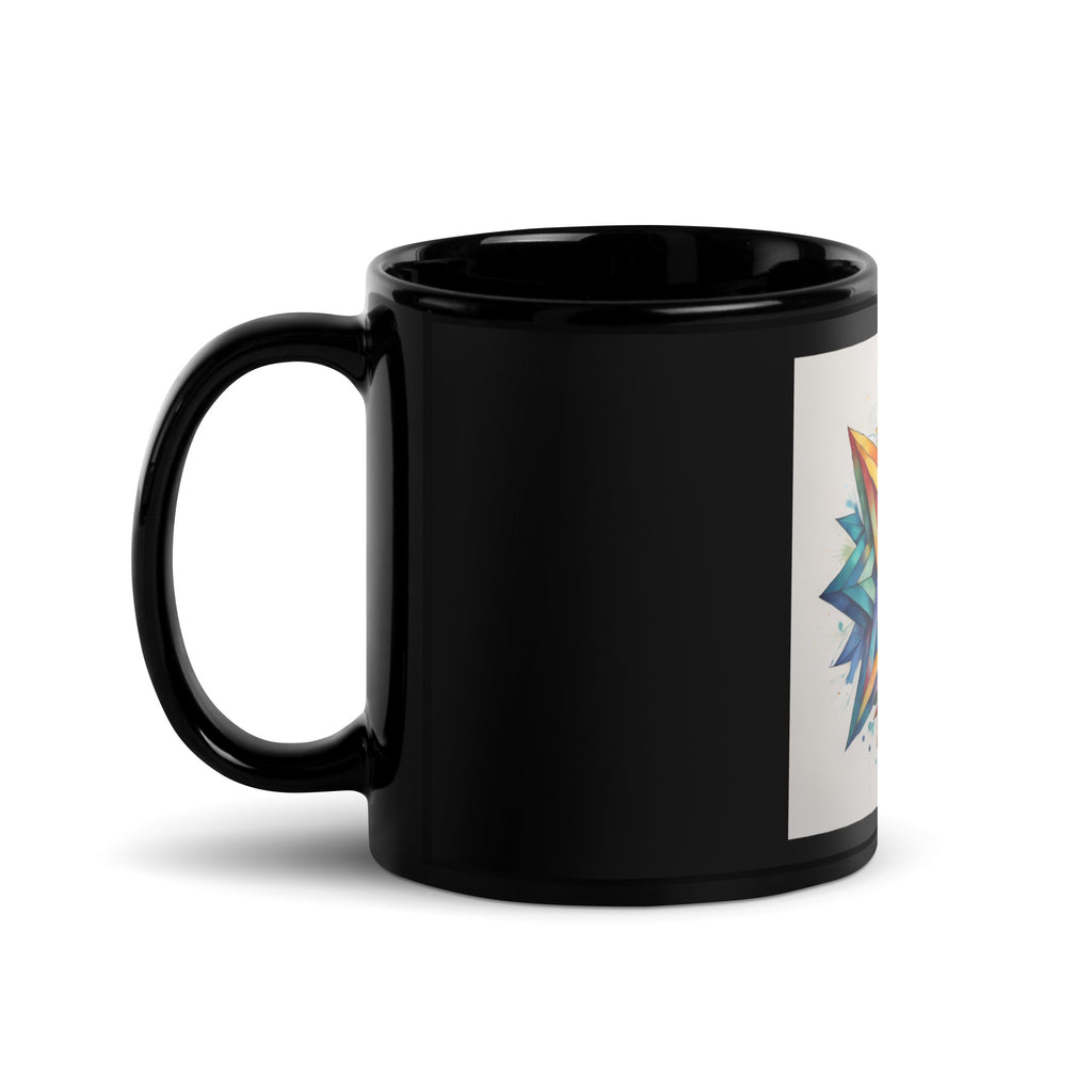 Vibrant Song | Star of David | Black Glossy Mug Jouparty