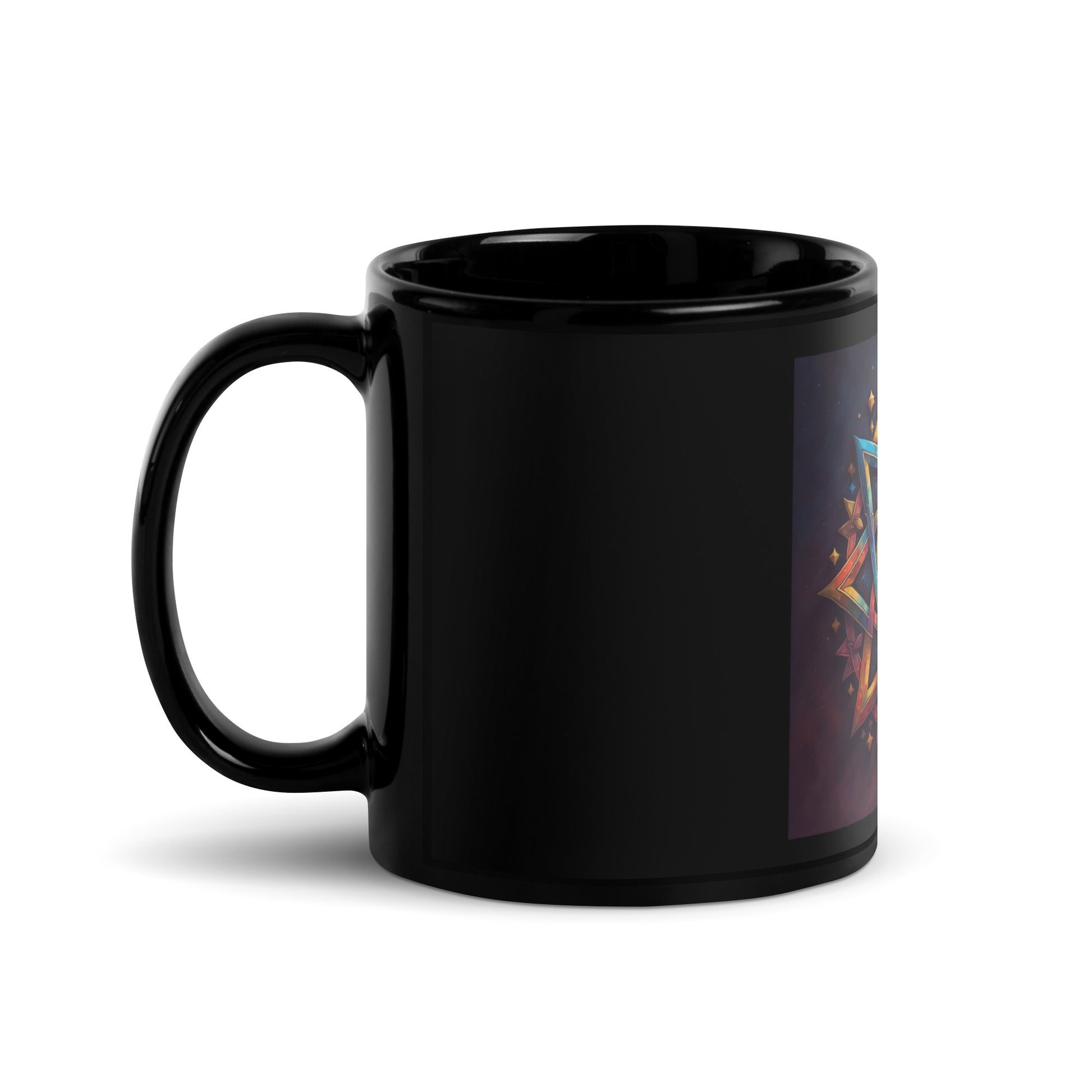 Vibrant Song | Star of David | Black Glossy Mug Jouparty
