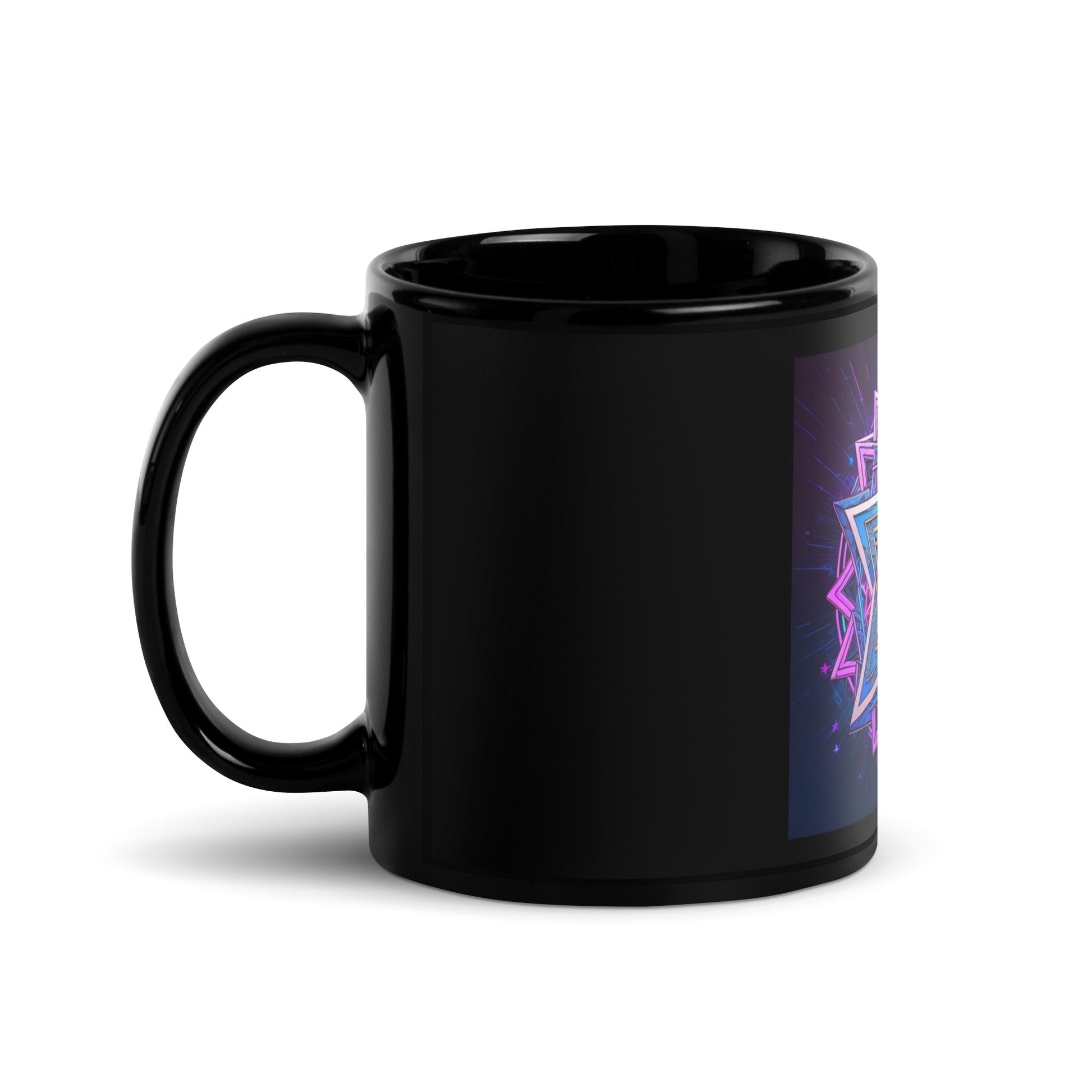 Magic Sound | Star of David | Black Glossy Mug Jouparty
