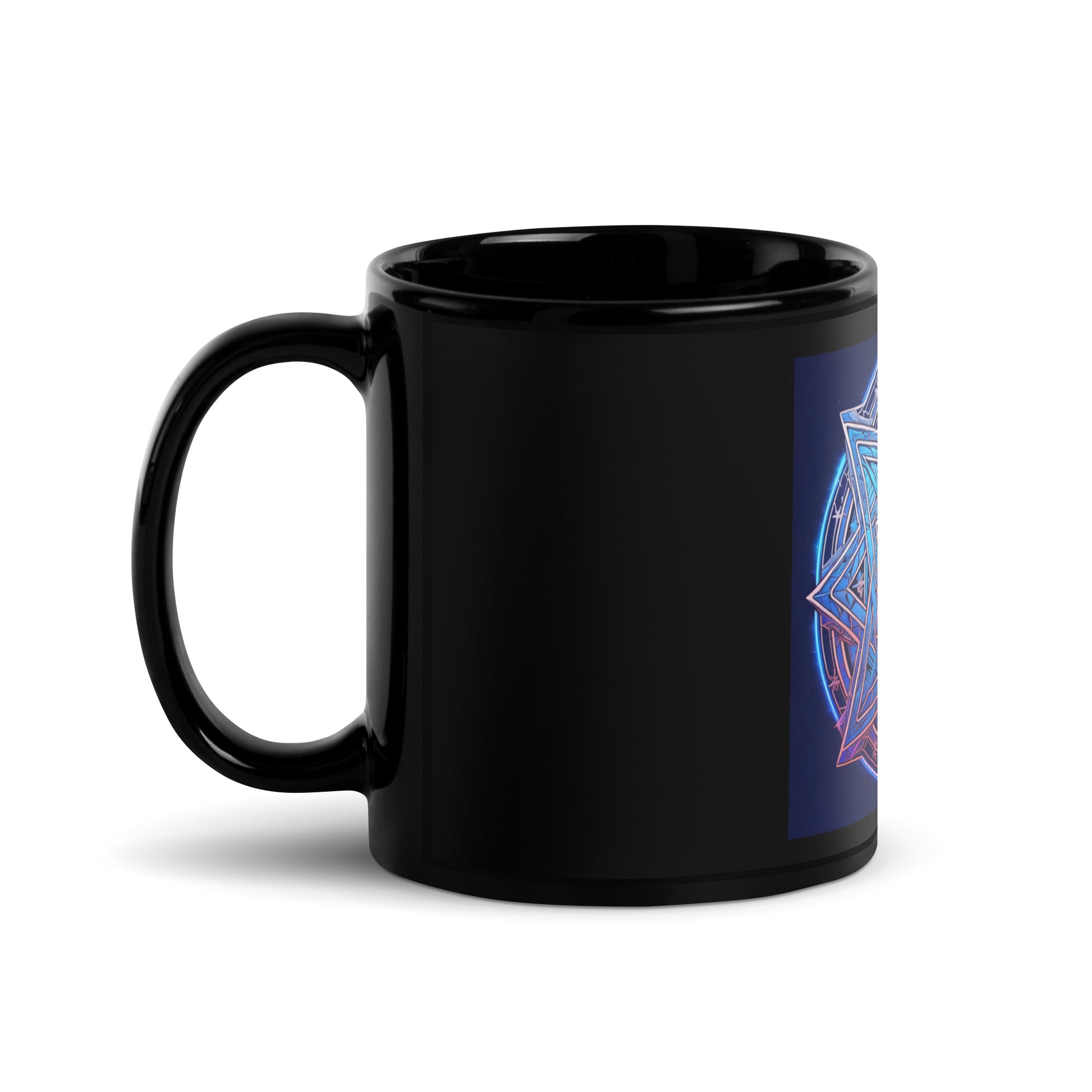 Magic Sound | Star of David | Black Glossy Mug
