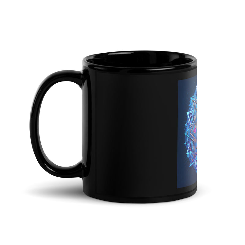 Magic Sound | Star of David | Black Glossy Mug