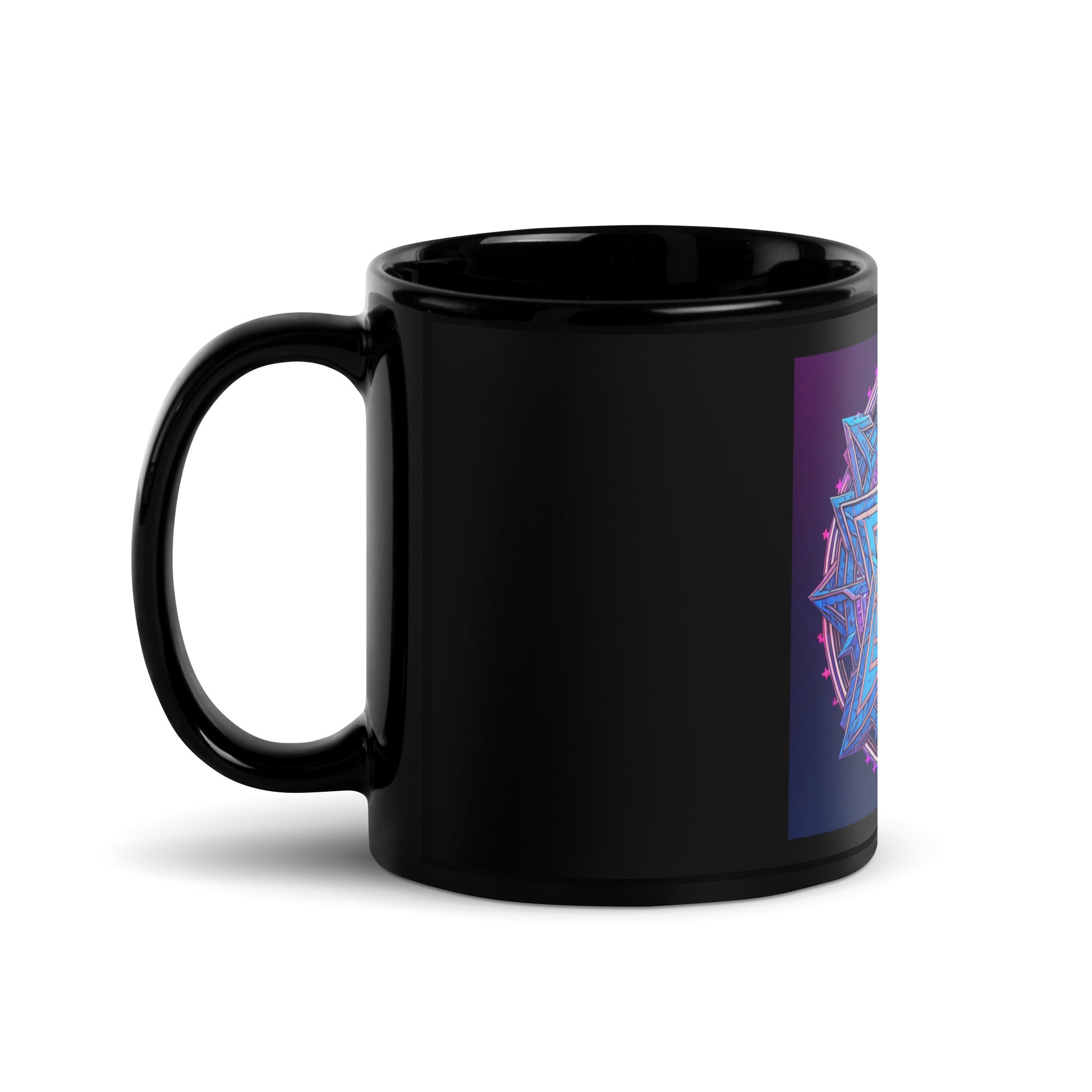 Magic Sound | Star of David | Black Glossy Mug Jouparty