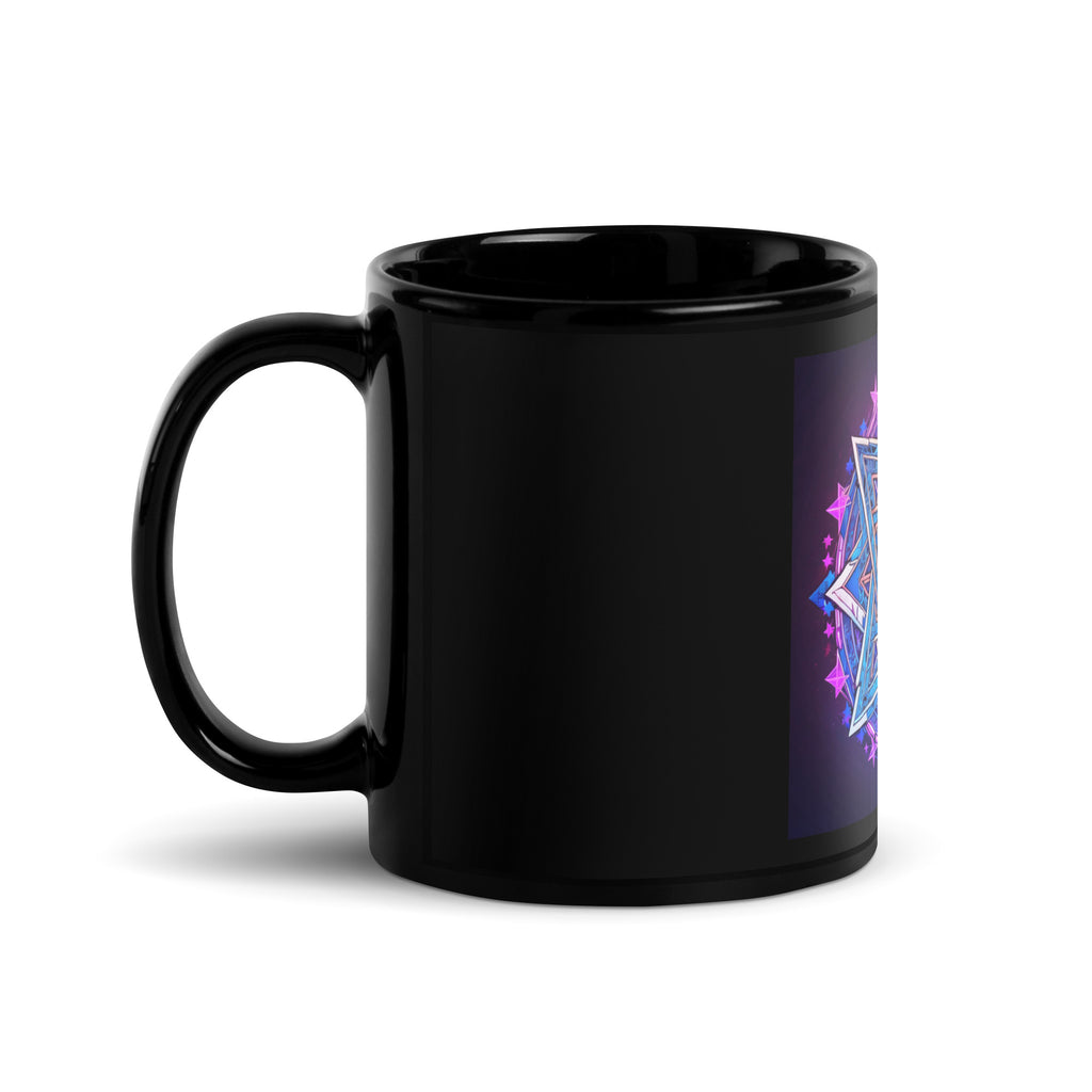 Magic Sound | Star of David | Black Glossy Mug Jouparty