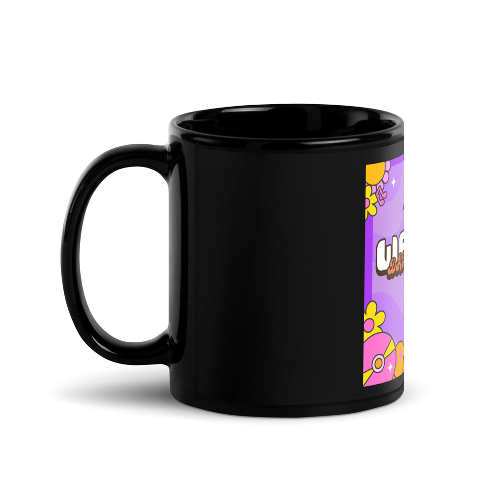 We Will Dance | Retro-Purple Style | Black Glossy Mug Jouparty